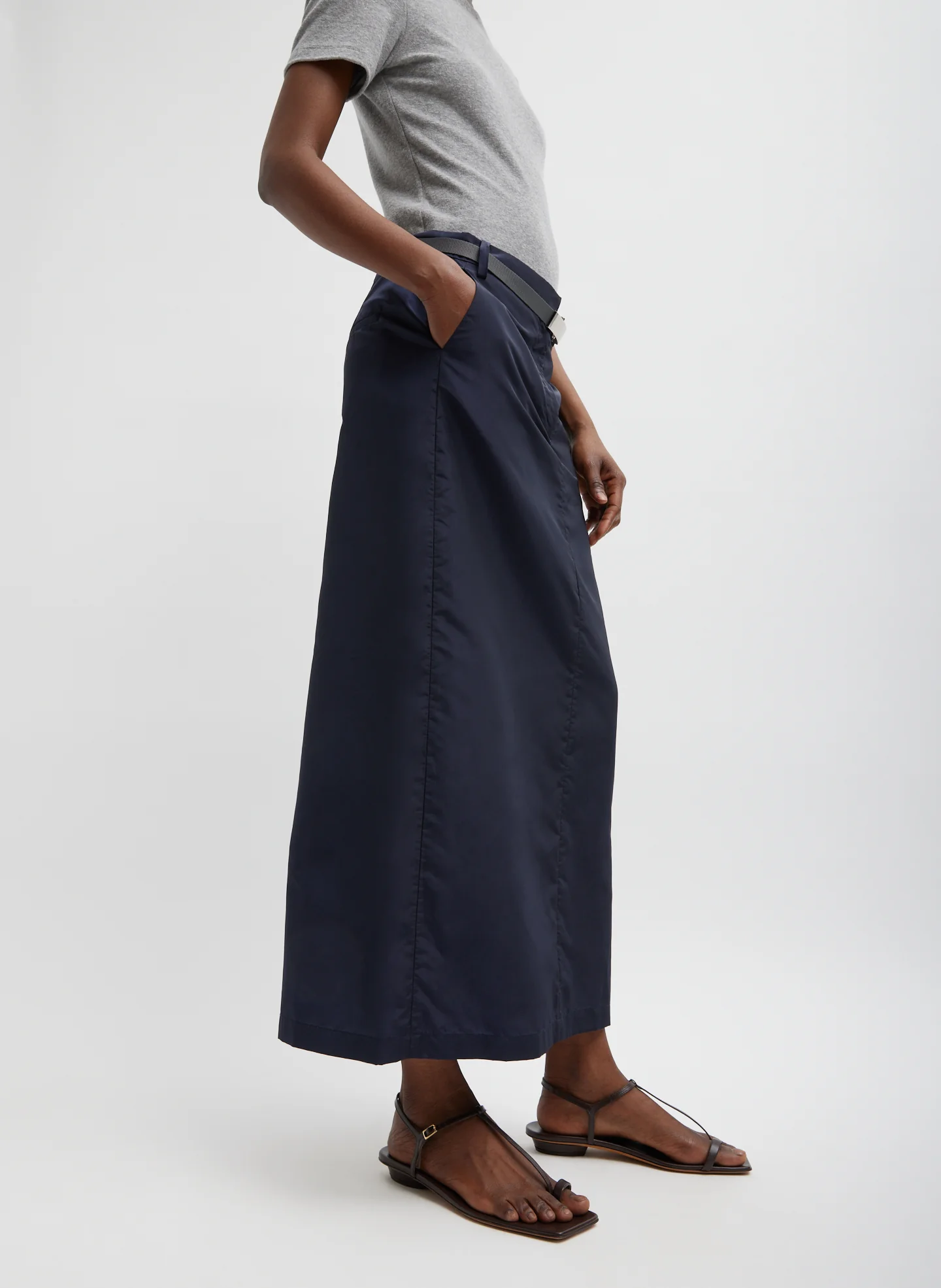 Silk Nylon Maxi Skirt - Image 5