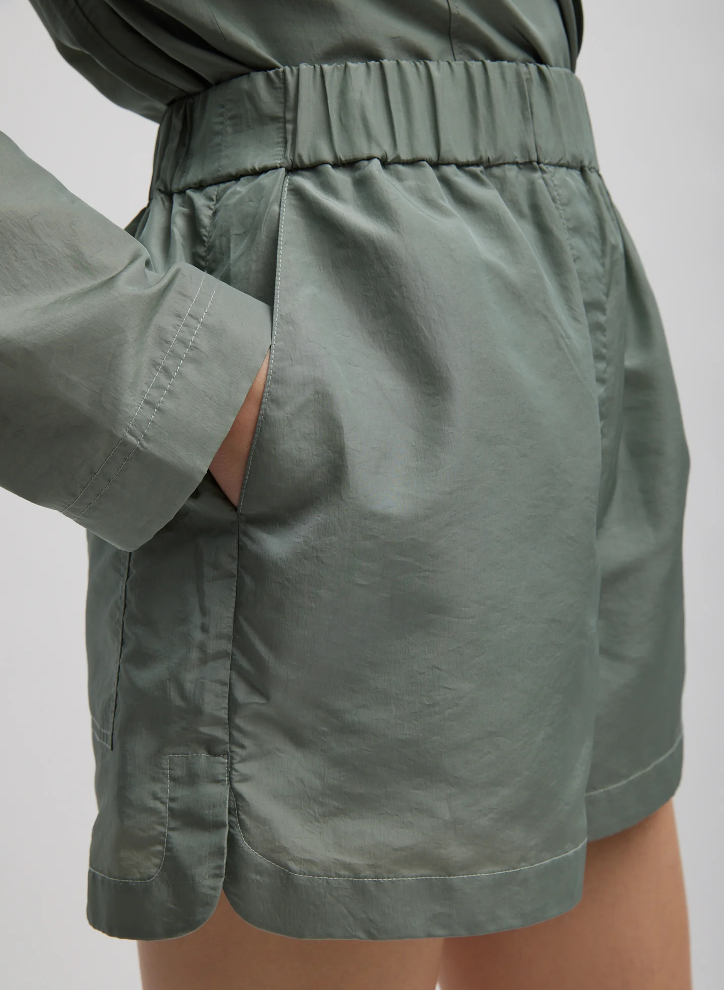 Silk Nylon Pull On Shorts