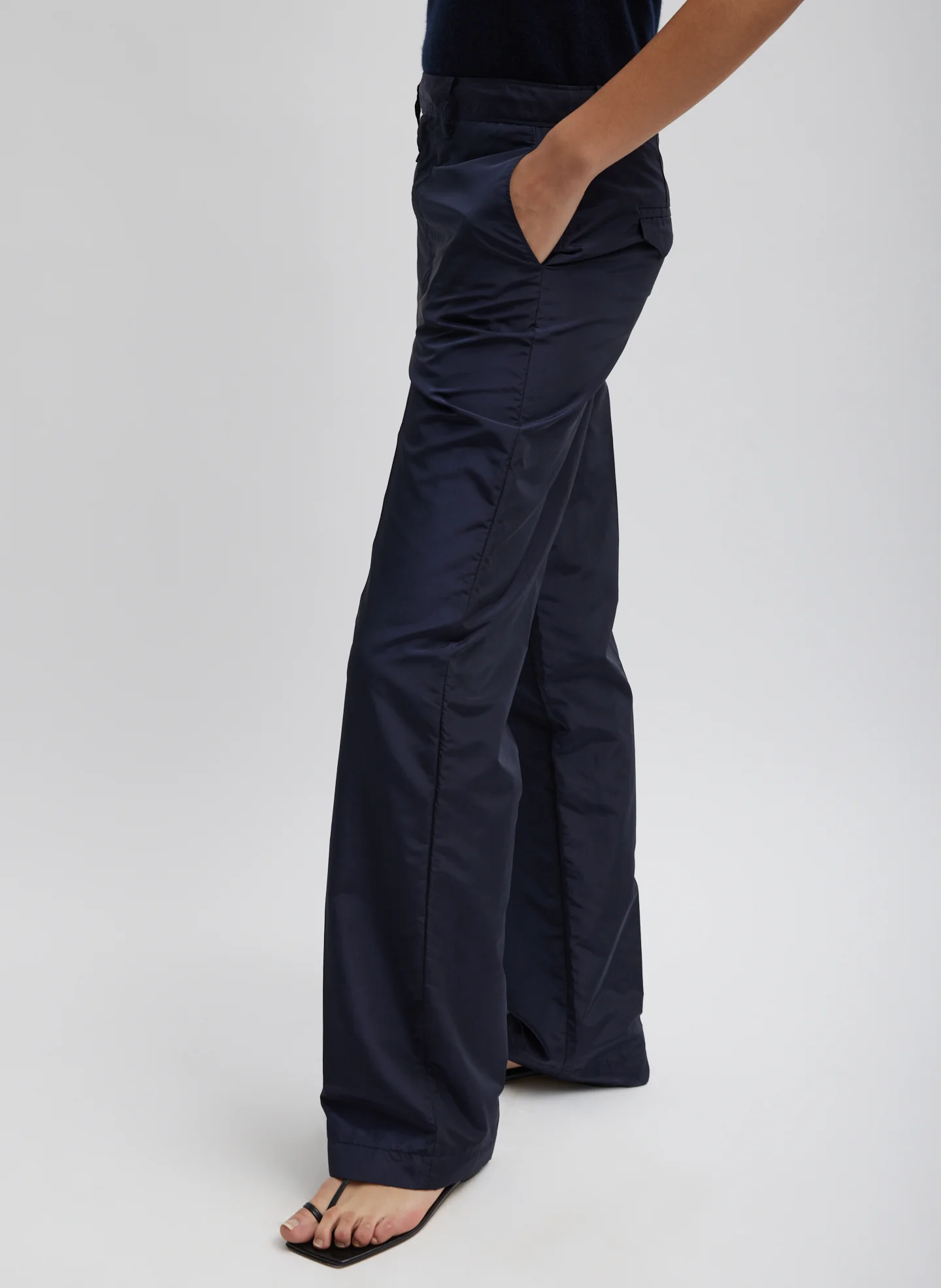 Silk Nylon Straight Leg Trouser - Image 4