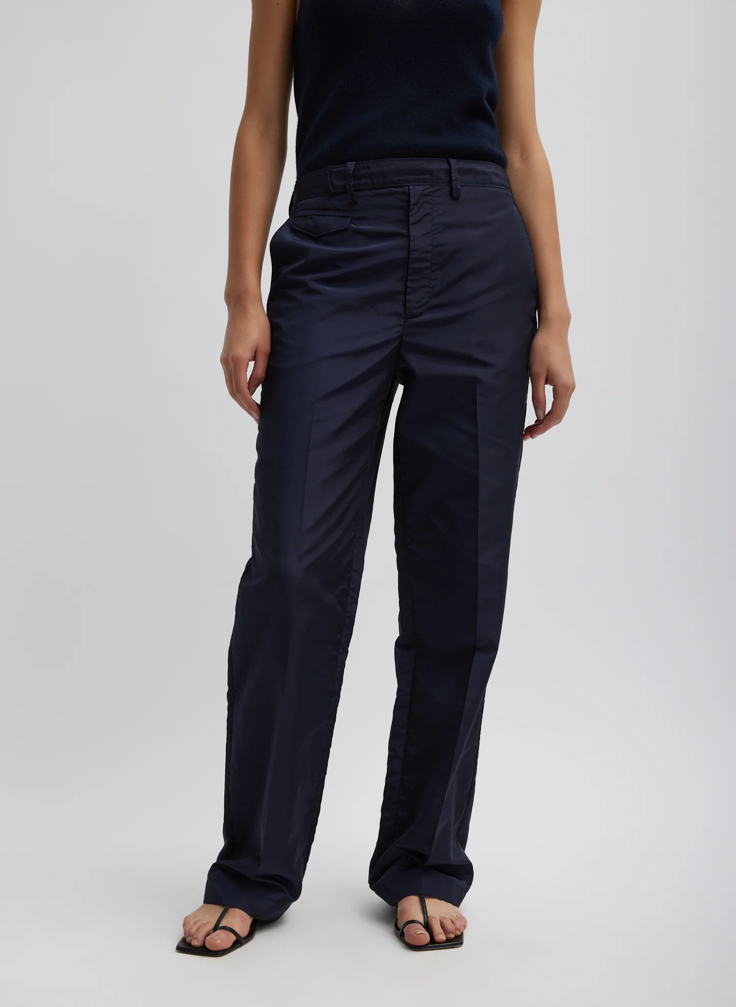 Silk Nylon Straight Leg Trouser - Image 5