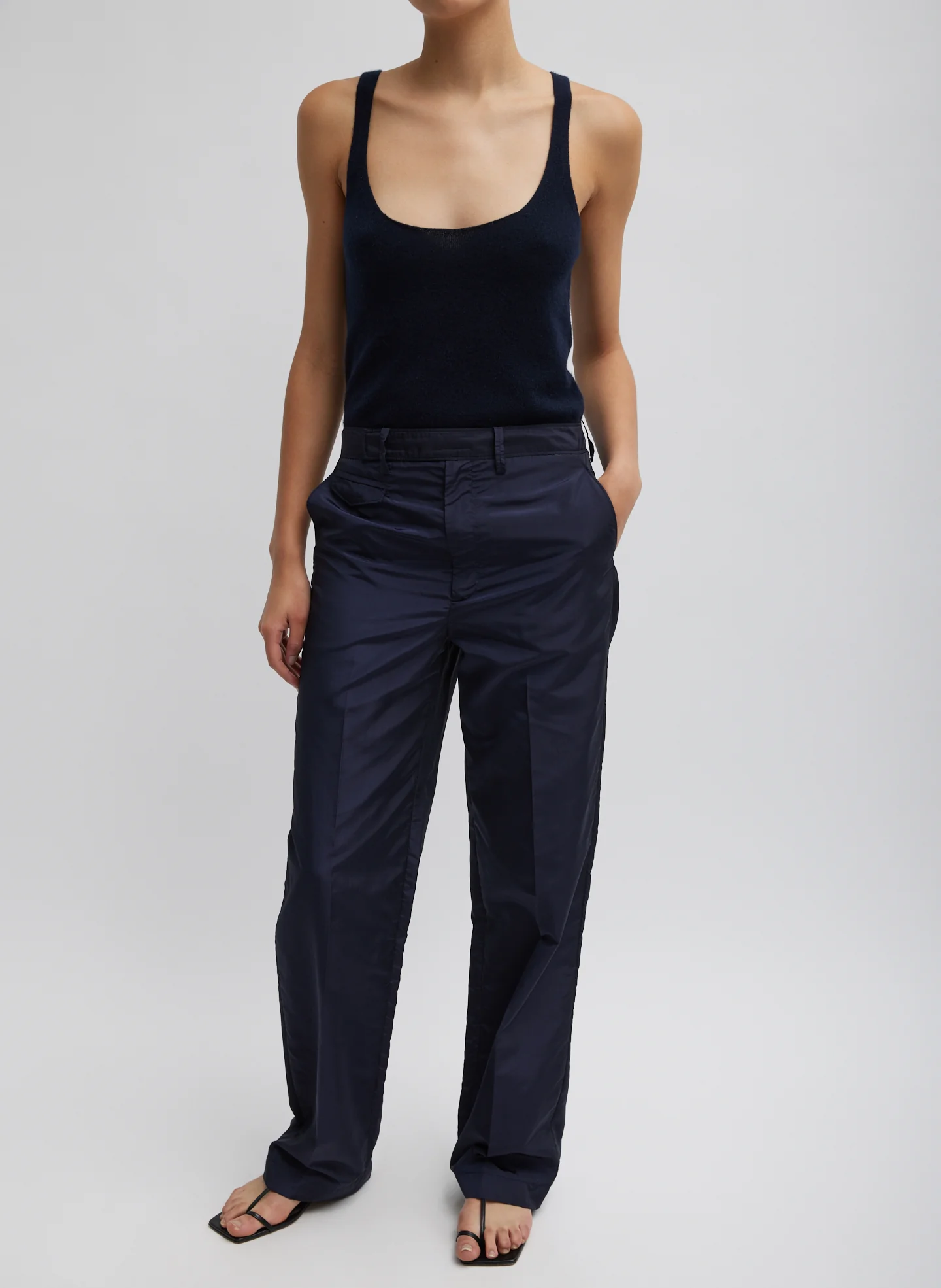 Silk Nylon Straight Leg Trouser - Image 6