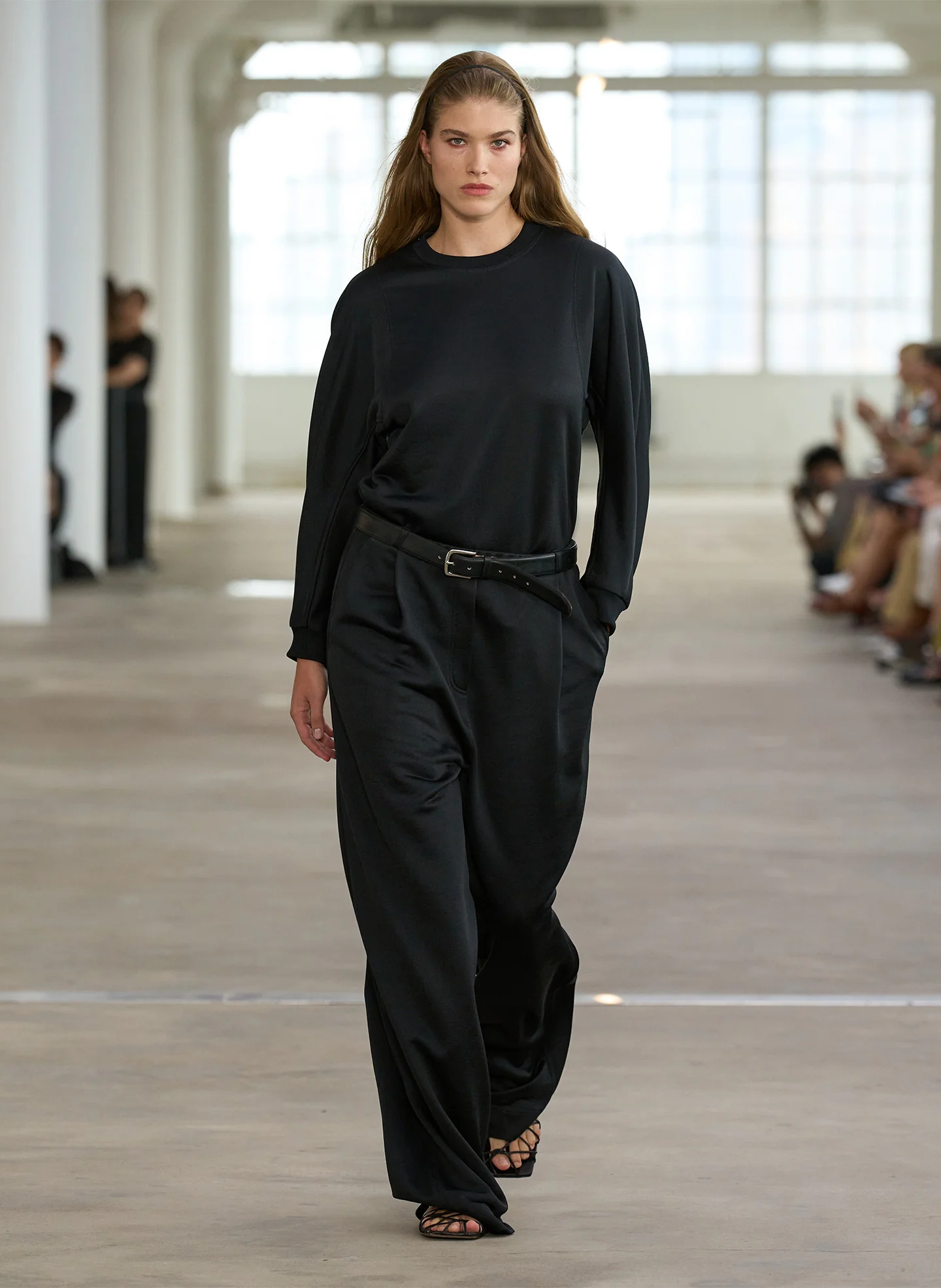 Silk Terry Pleated Pull On Pant - Image 2