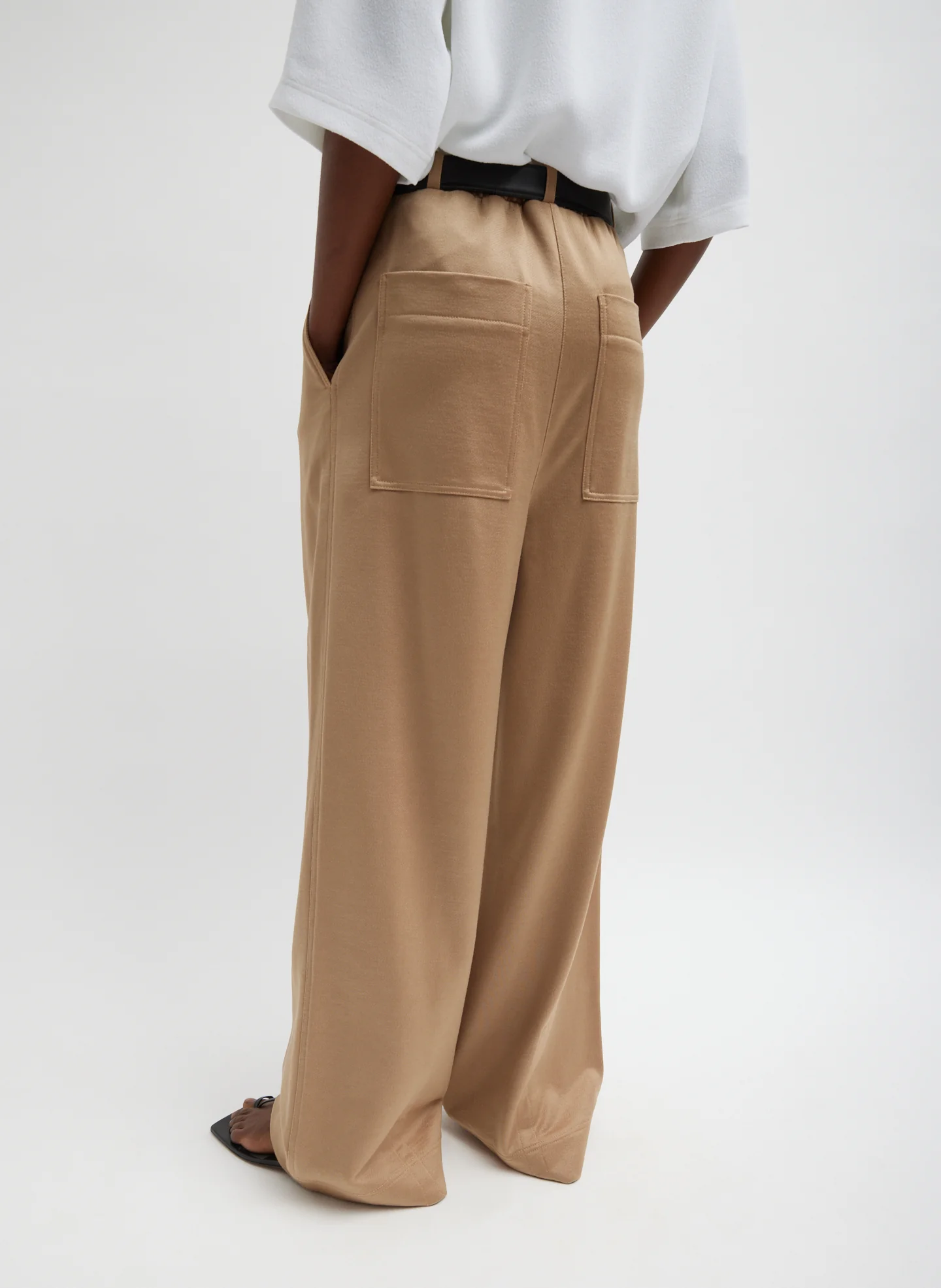 Silk Terry Pleated Pull On Pant - Image 4