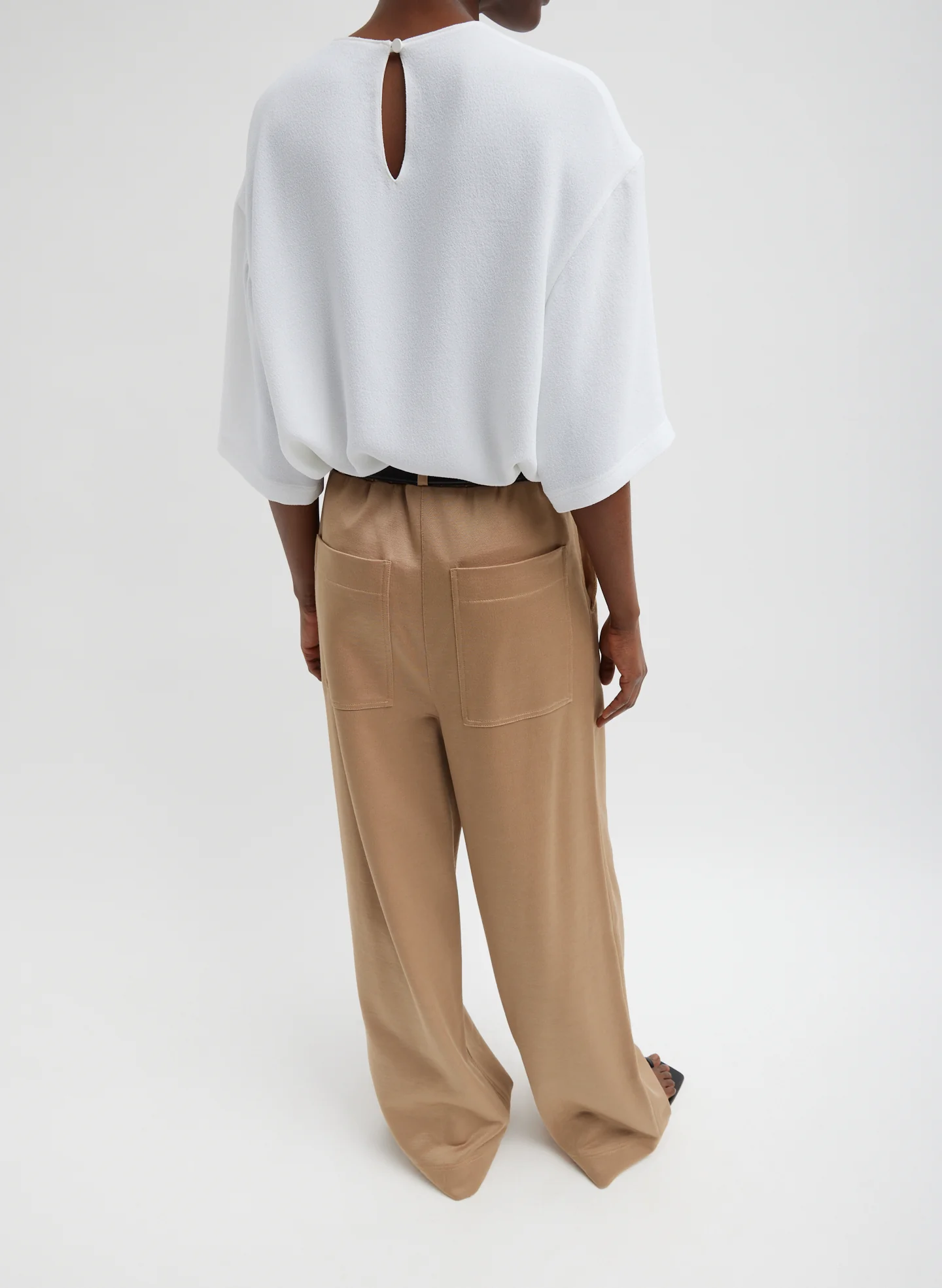 Silk Terry Pleated Pull On Pant - Image 6