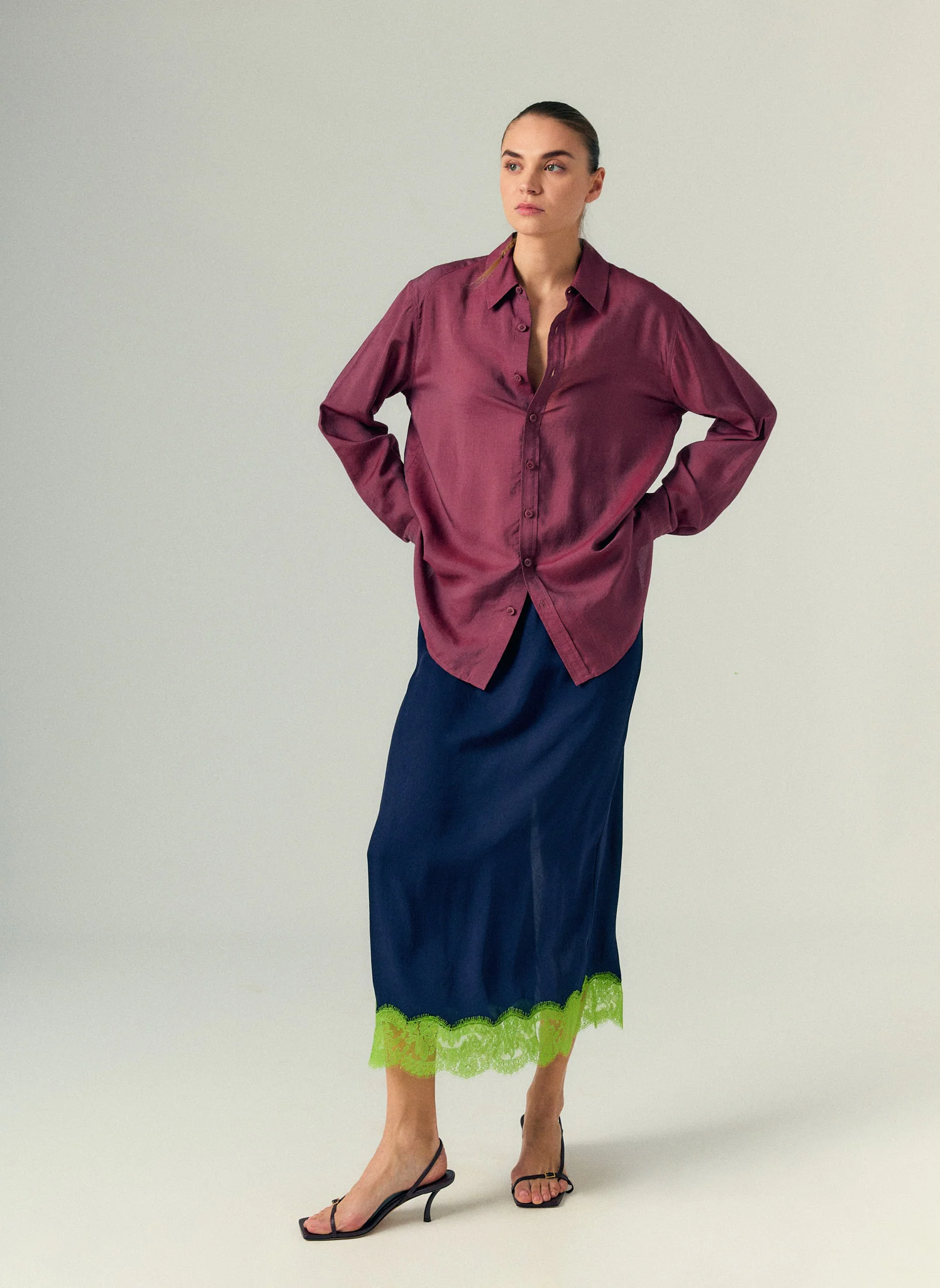 Silk Voile Charlie Men's Slim Shirt - Image 2