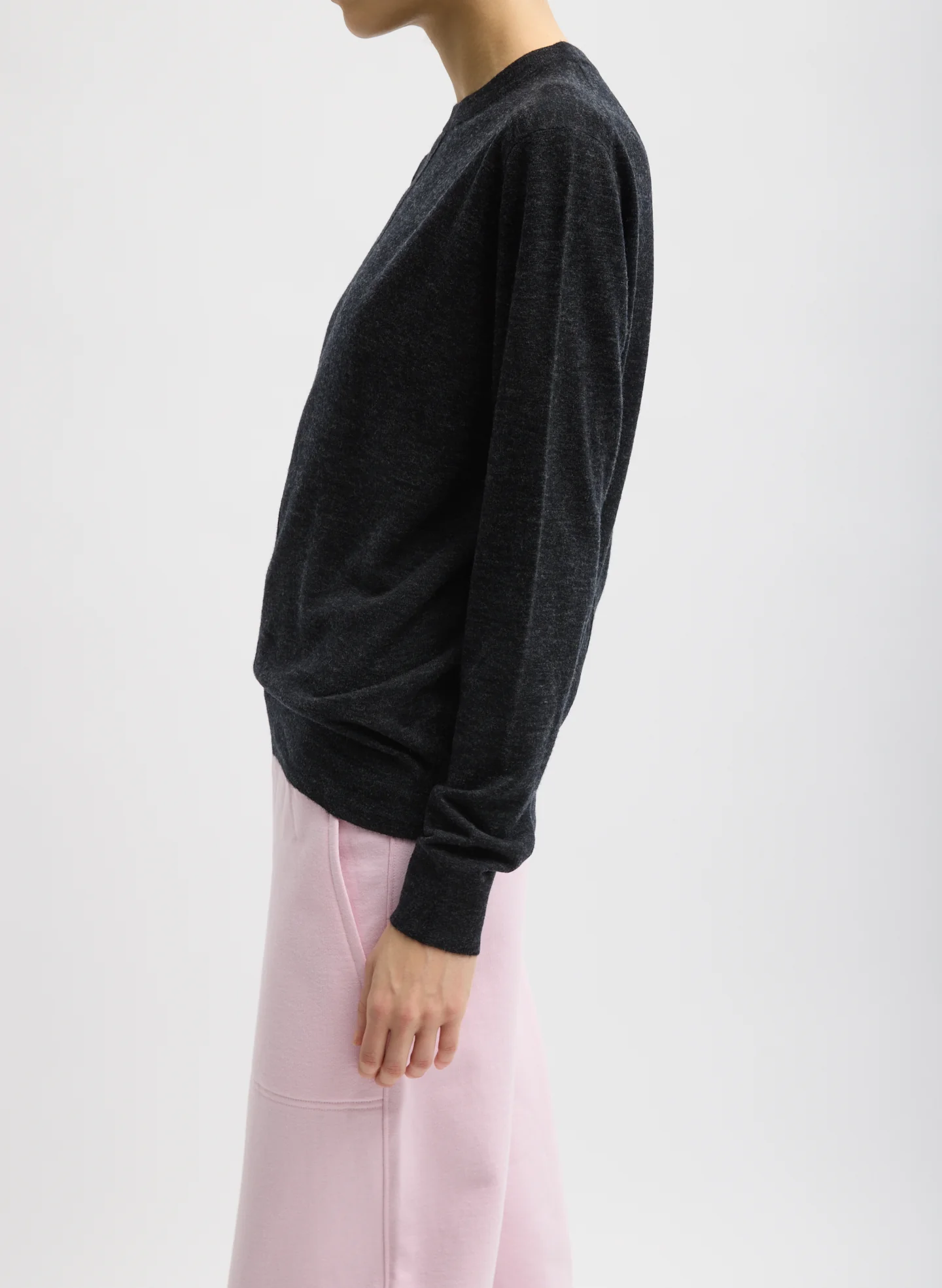 Skinlike Mercerized Wool Crewneck Pullover - Image 2