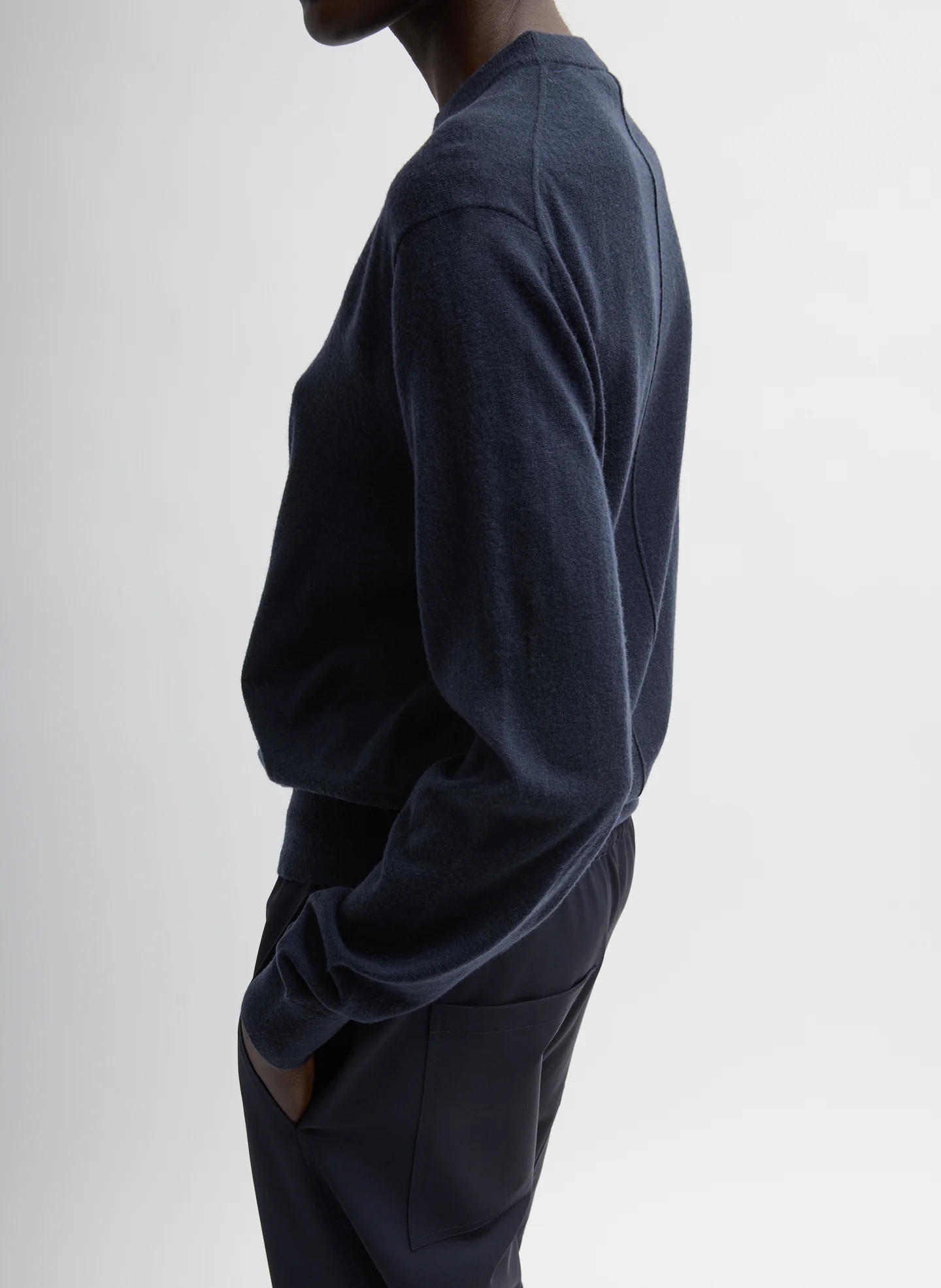 Skinlike Mercerized Wool Crewneck Pullover - Image 2