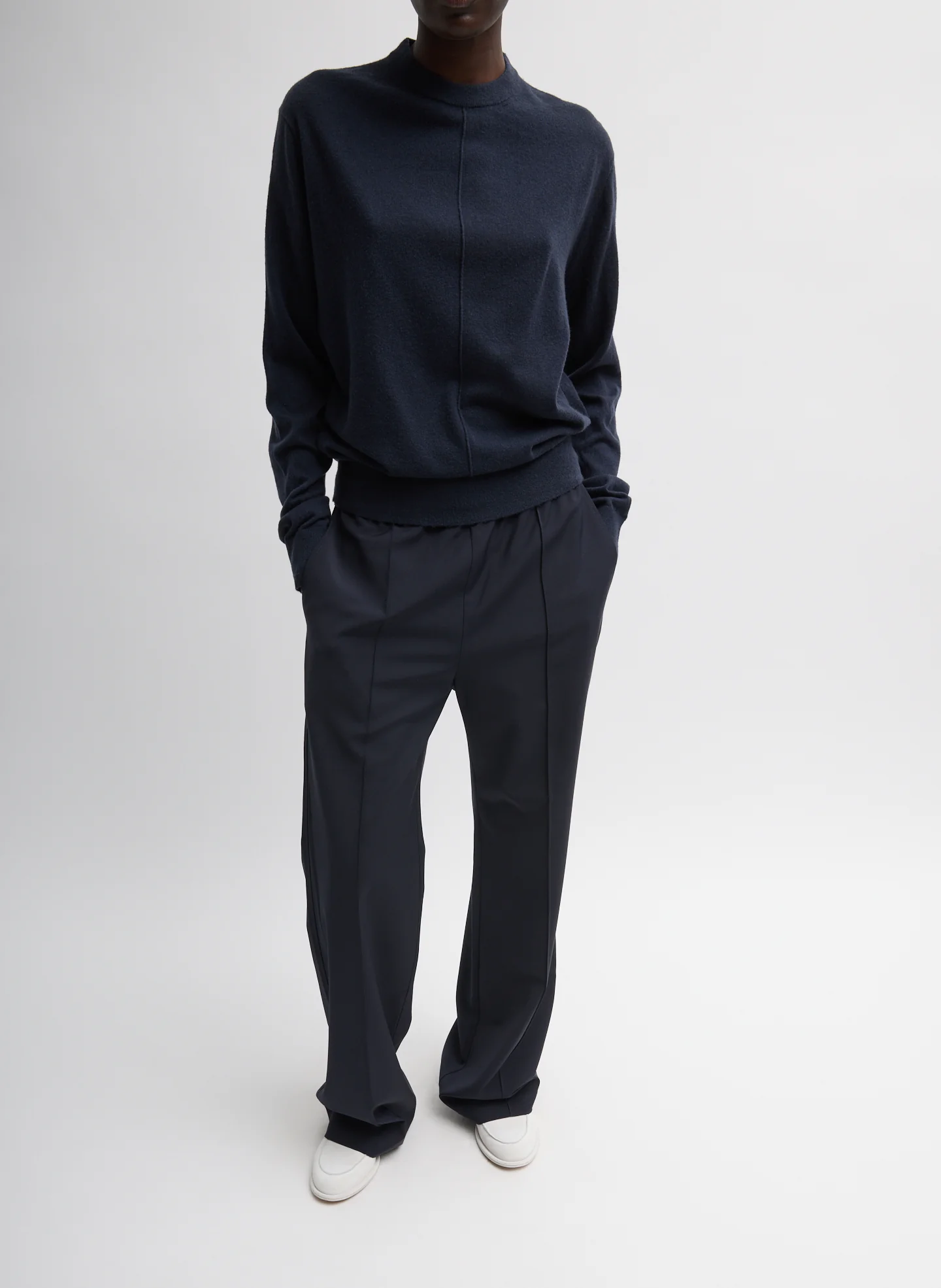 Skinlike Mercerized Wool Crewneck Pullover - Image 3