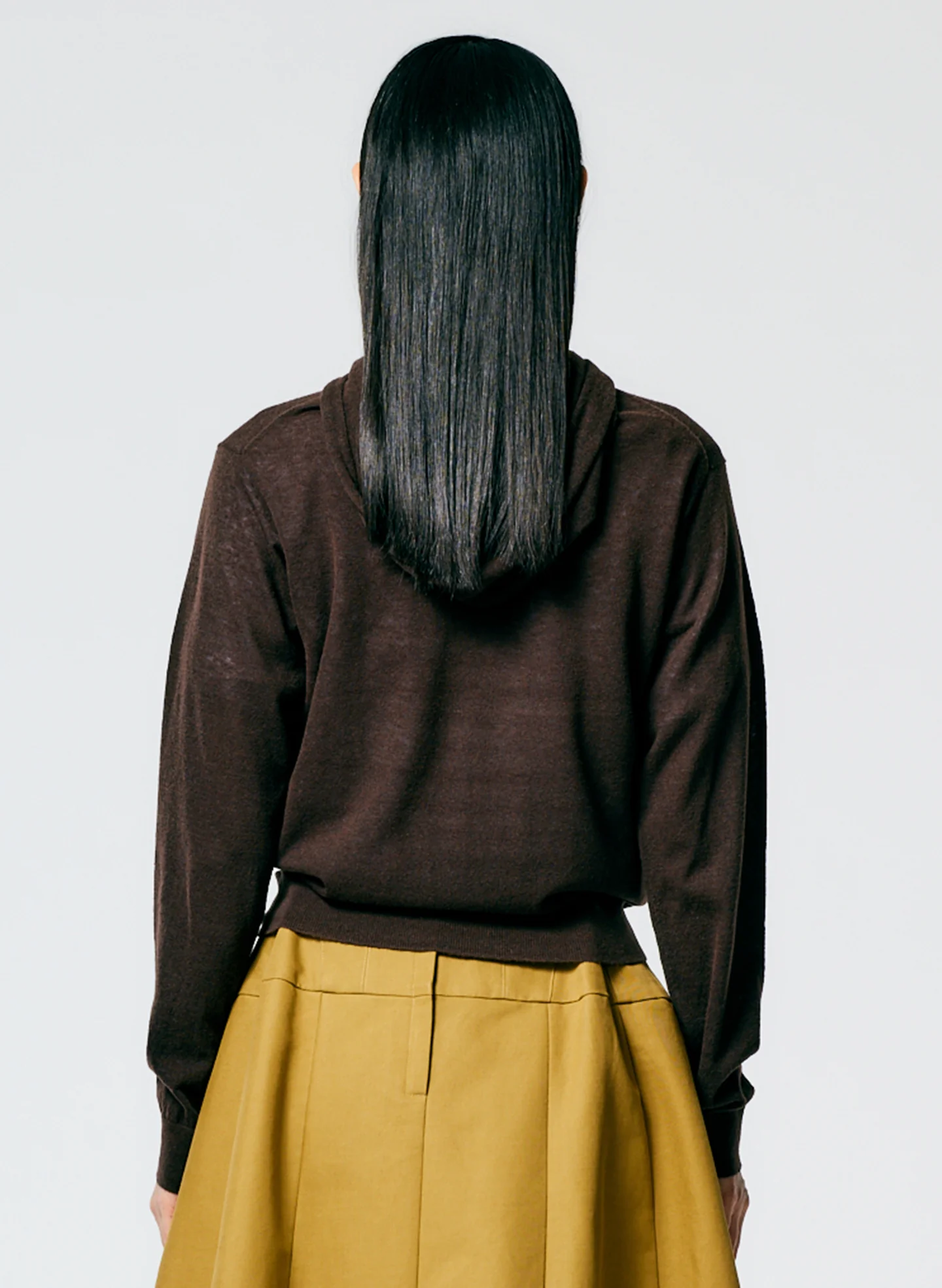 Skinlike Mercerized Wool Shrunken Hoodie - Image 7