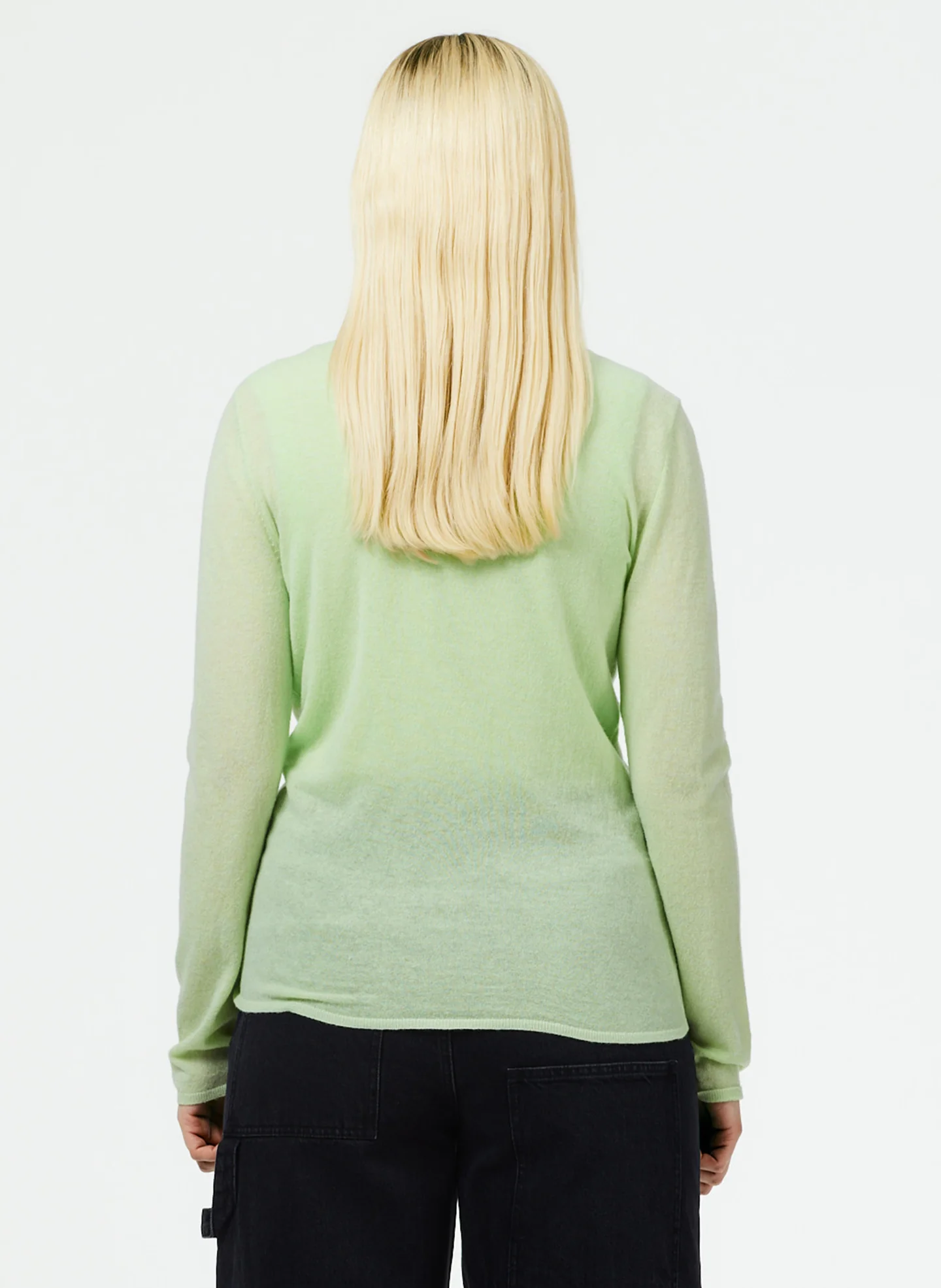 Skinlike Mercerized Wool Soft Sheer Pullover - Image 4