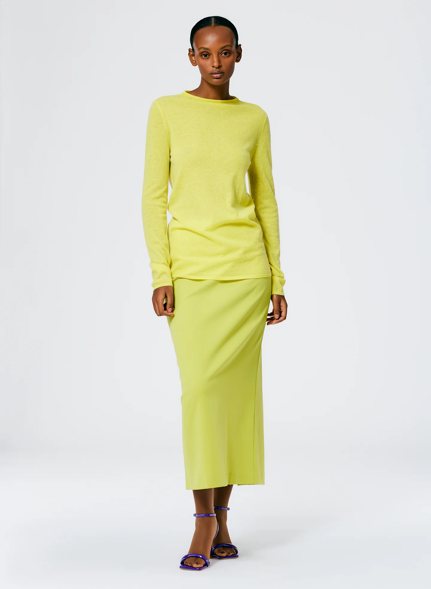 Skinlike Mercerized Wool Soft Sheer Pullover - Image 2