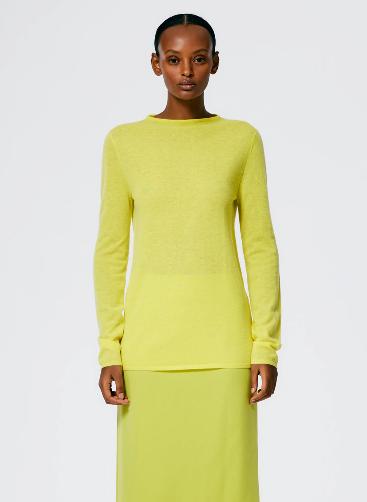 Skinlike Mercerized Wool Soft Sheer Pullover - Image 3