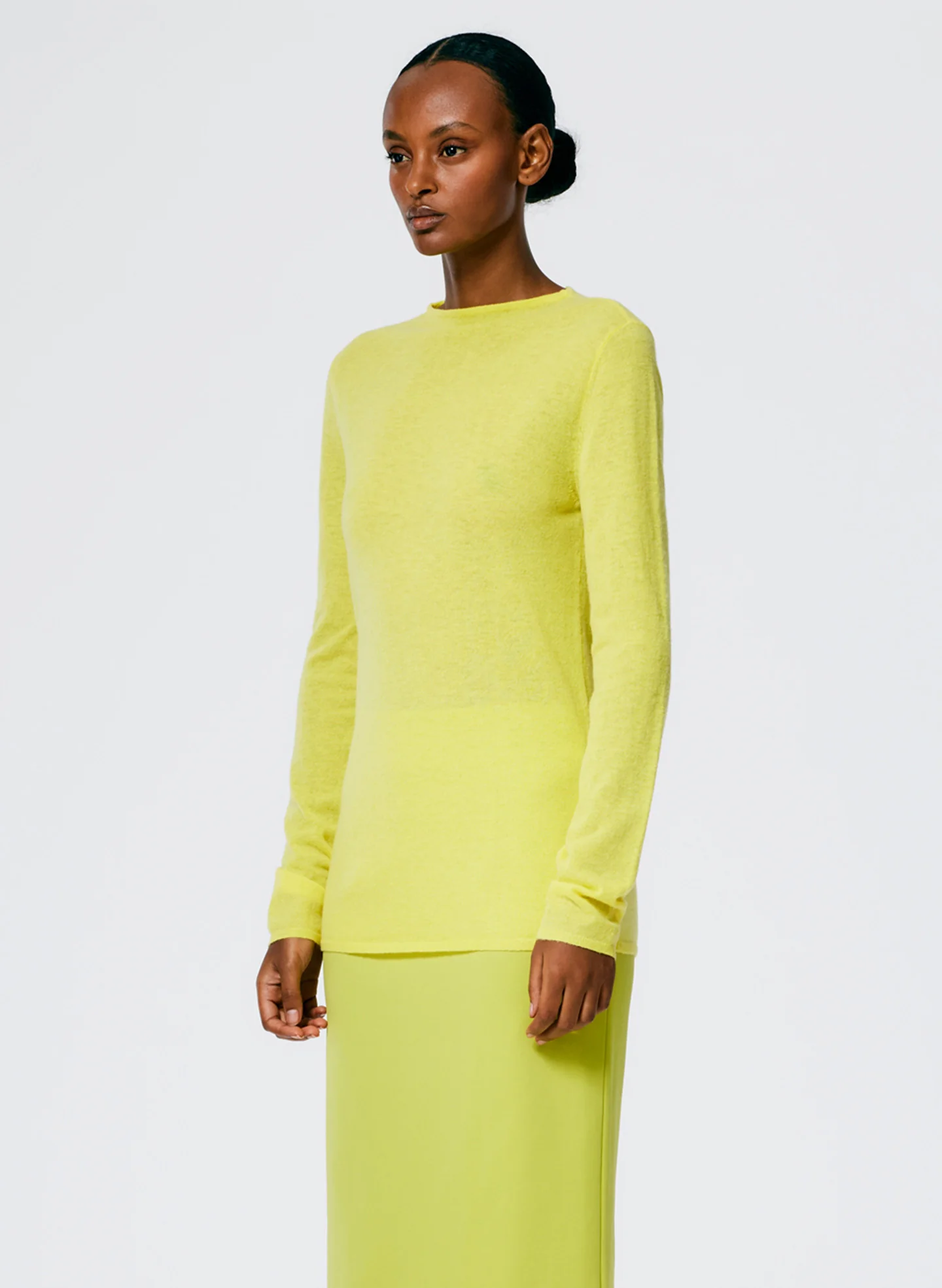 Skinlike Mercerized Wool Soft Sheer Pullover - Image 4