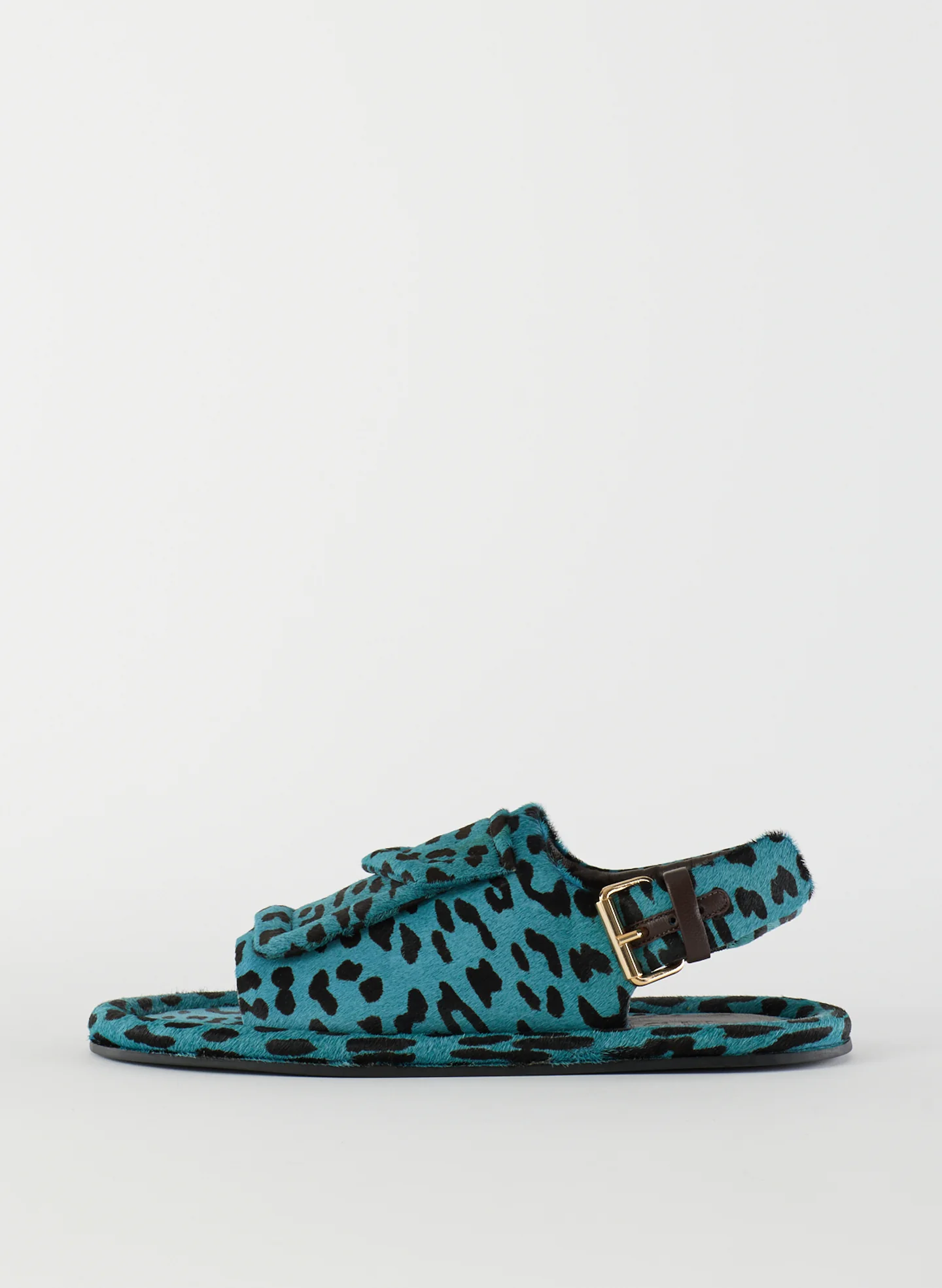 Pony Hair Calf Print Slingback Beryen Sandal