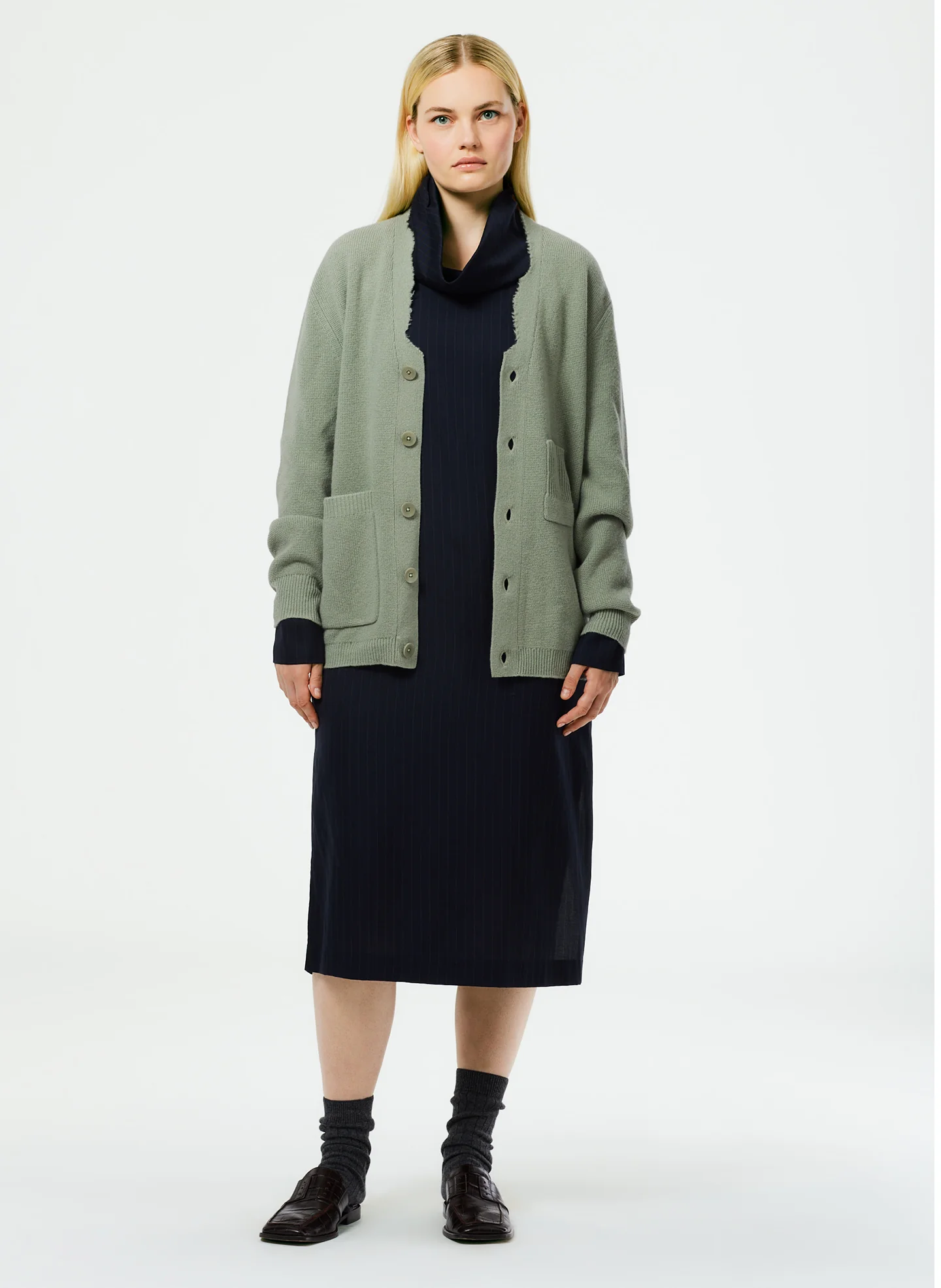 Soft Lambswool Distressed Cardigan - Image 4
