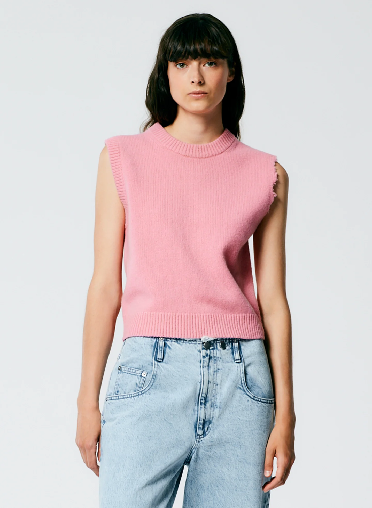 Soft Lambswool Distressed Vest