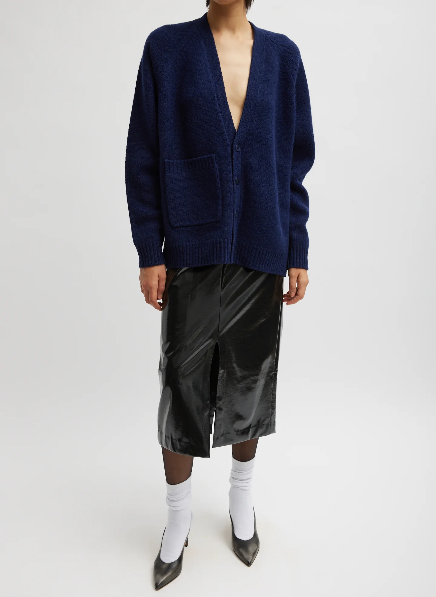 Soft Lambswool Half Cardigan - Image 4