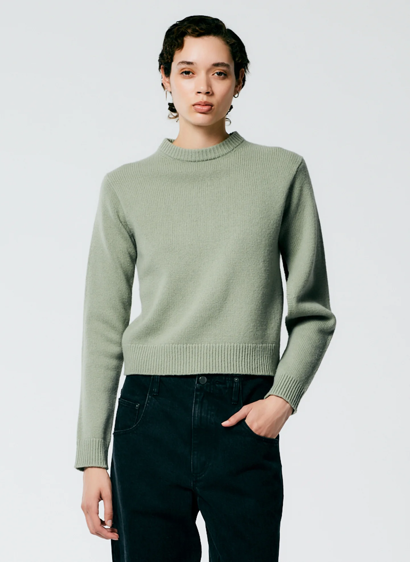 Soft Lambswool Shrunken Crewneck Pullover - Image 5
