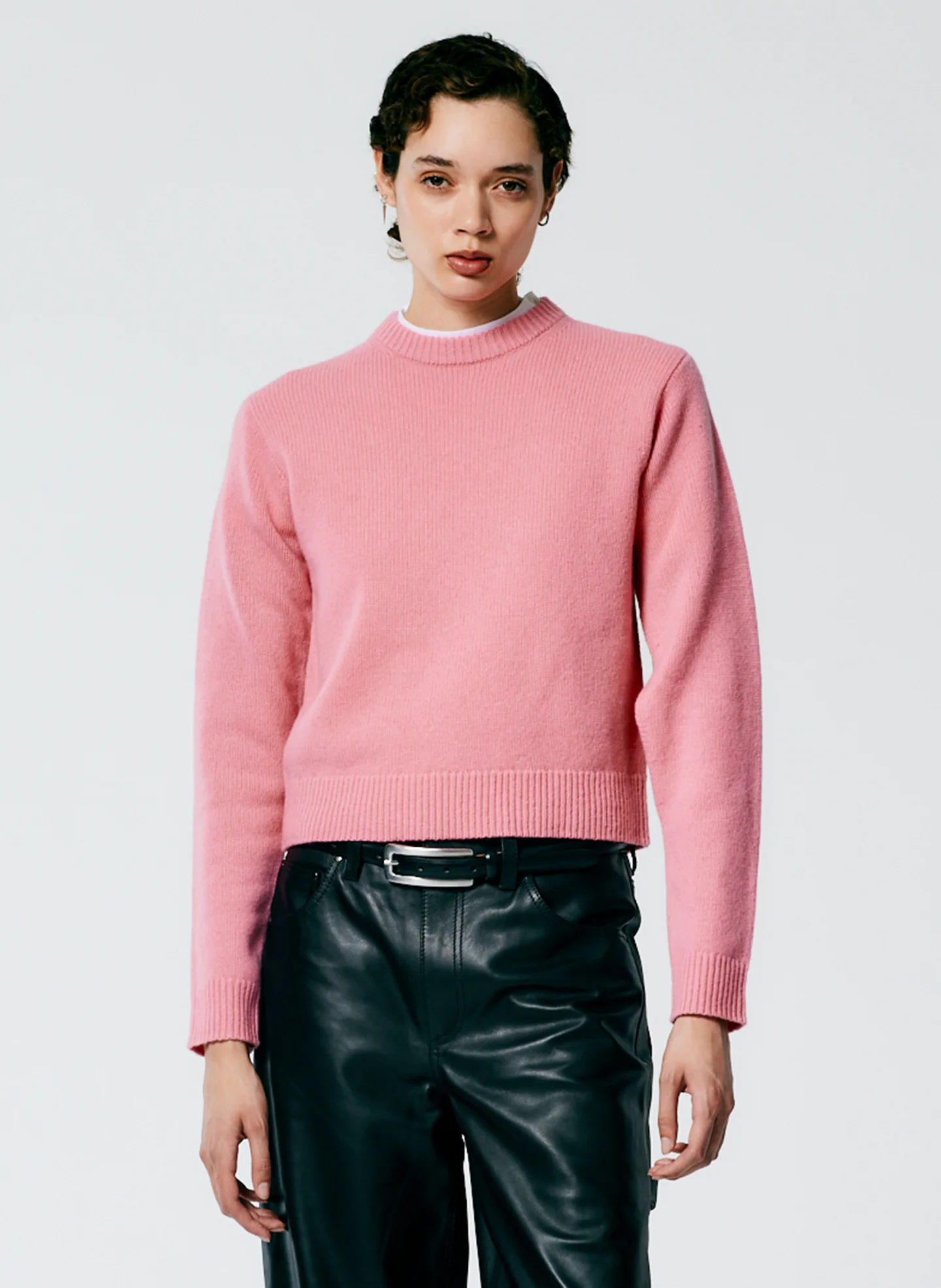 Soft Lambswool Shrunken Crewneck Pullover - Image 2