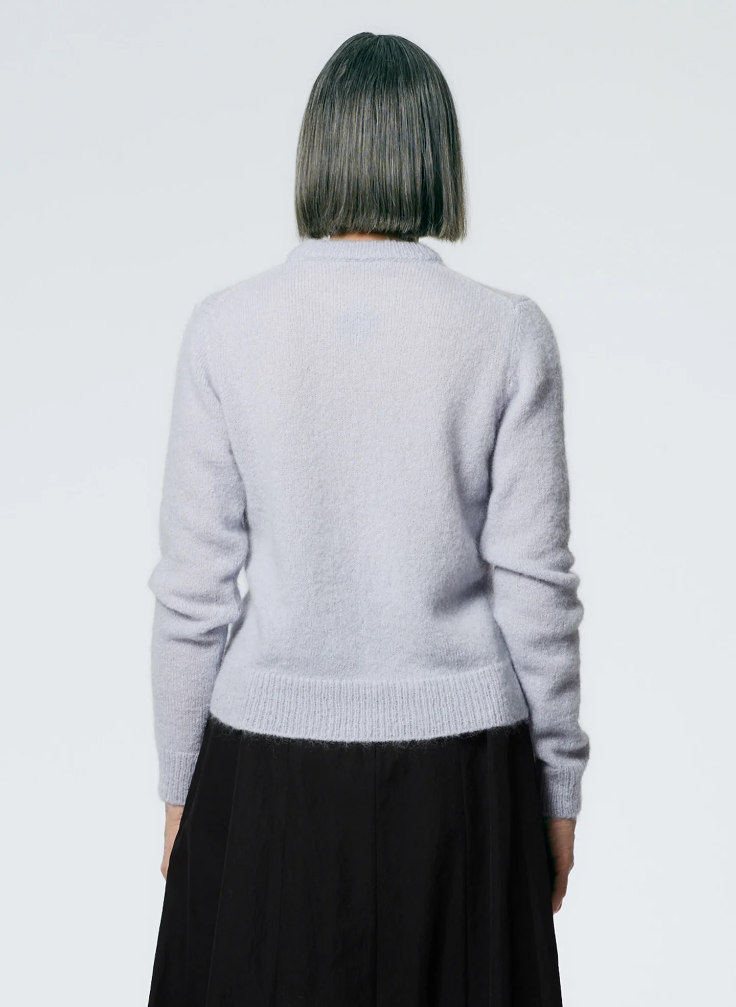 Soft Mohair Shrunken Crewneck Pullover - Image 3