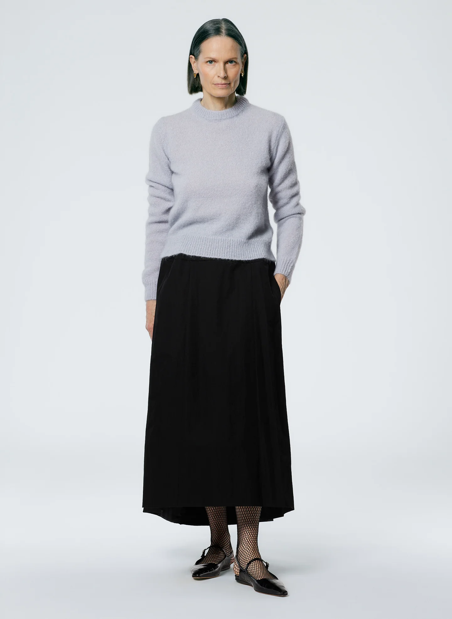 Soft Mohair Shrunken Crewneck Pullover - Image 4