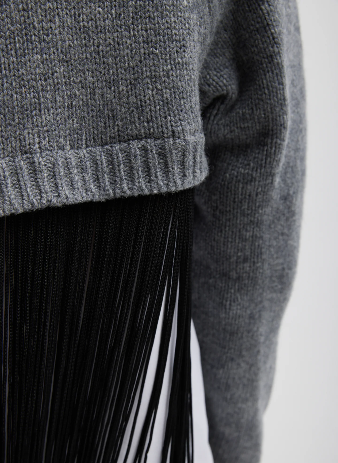 Soft Sweater Fringed Half Cardigan - Image 4