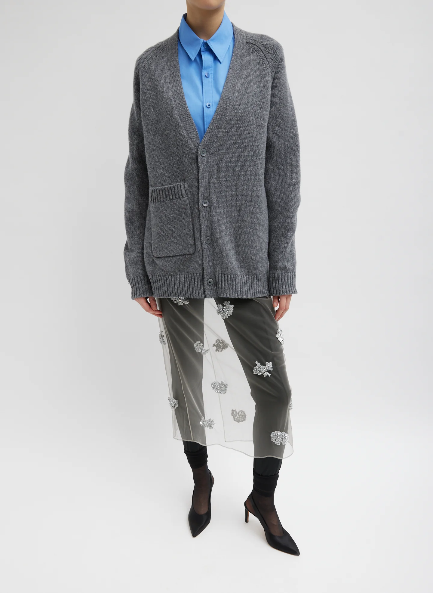 Soft Sweater Fringed Half Cardigan - Image 7