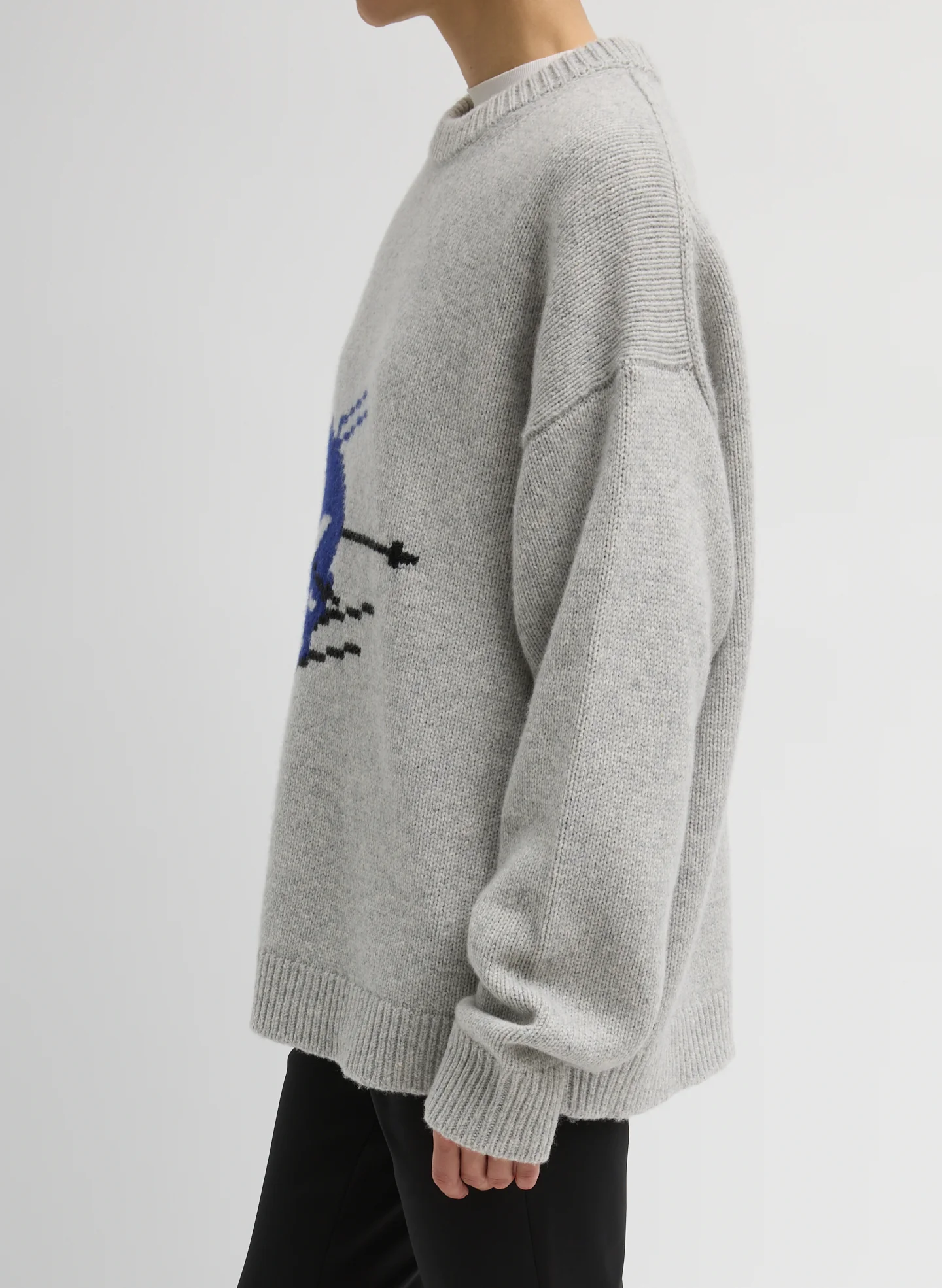 Soft Wool Ski Easy Pullover Crewneck Sweater - Image 3
