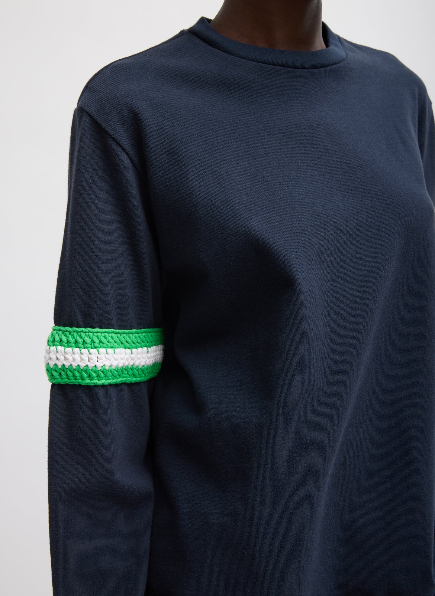 Sport Knit Crewneck T-Shirt With Crochet Trim - Image 6