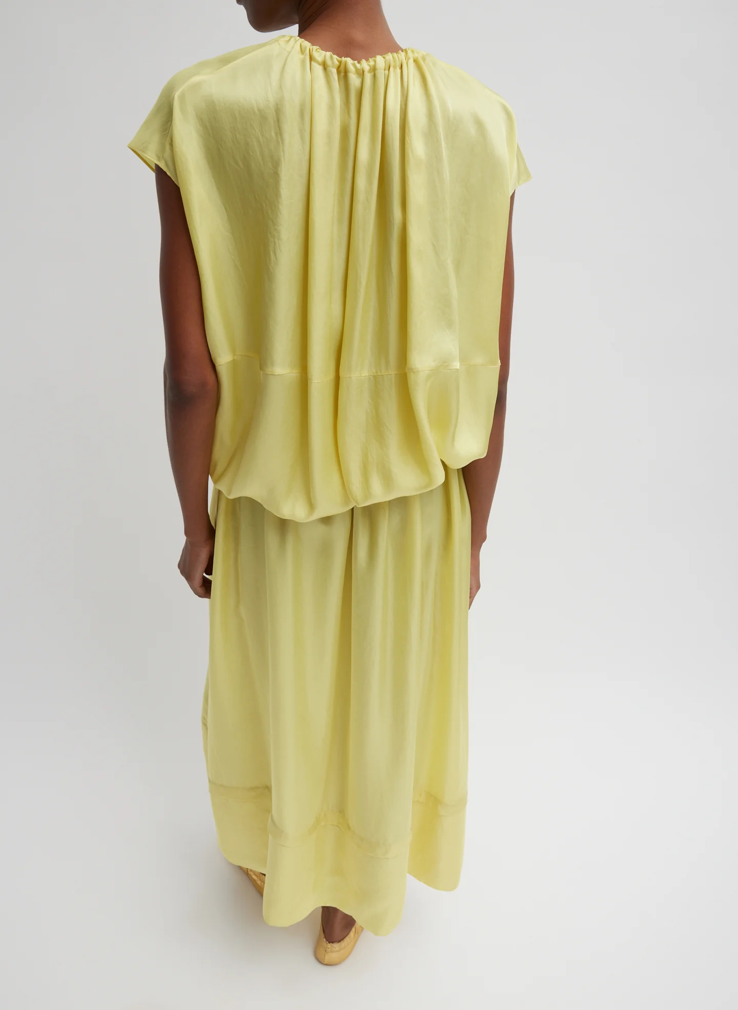 Spring Acetate Shirred Circular Dress - Image 3