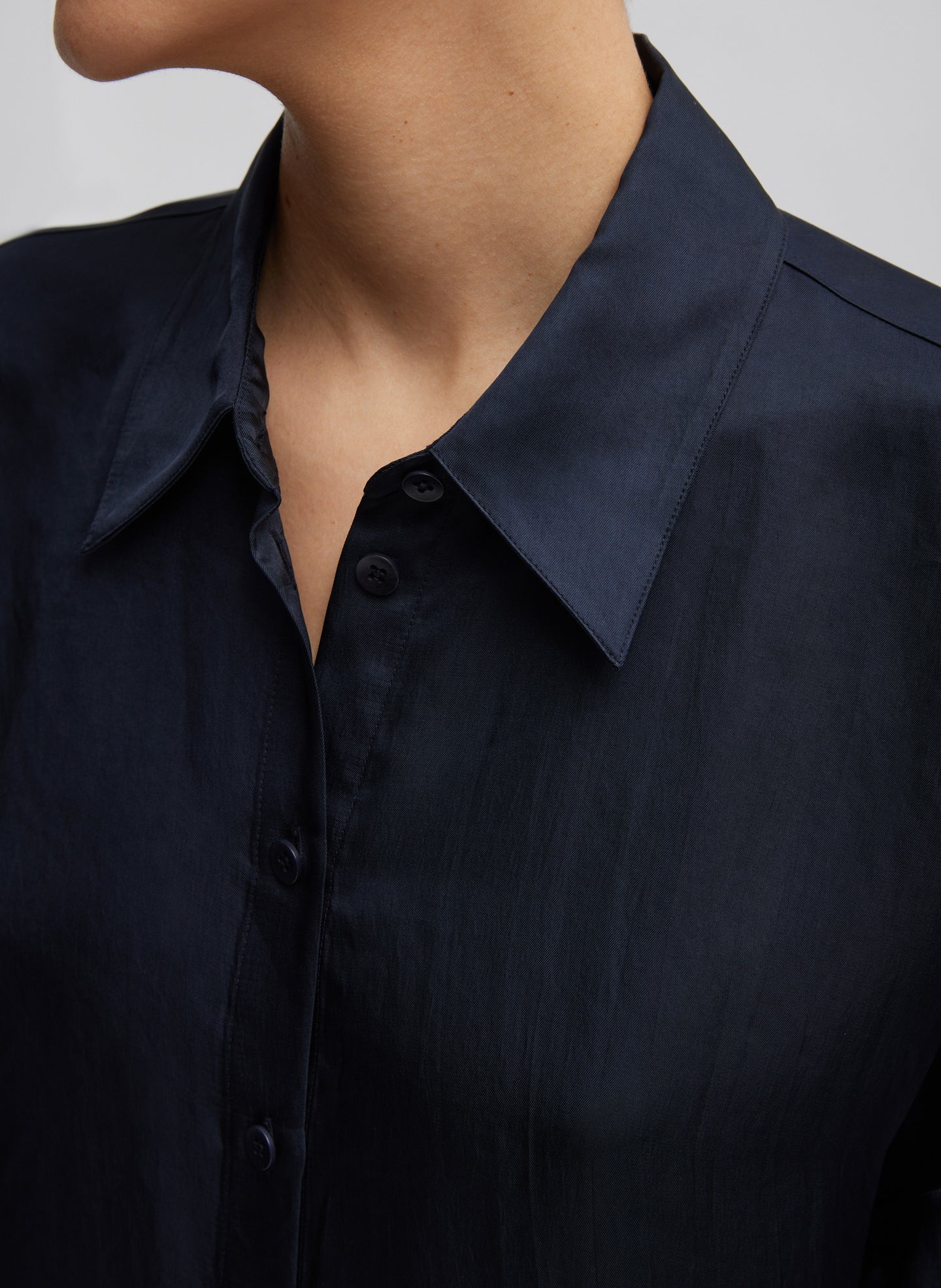 Spring Acetate Shirt With Cocoon Back - Image 3
