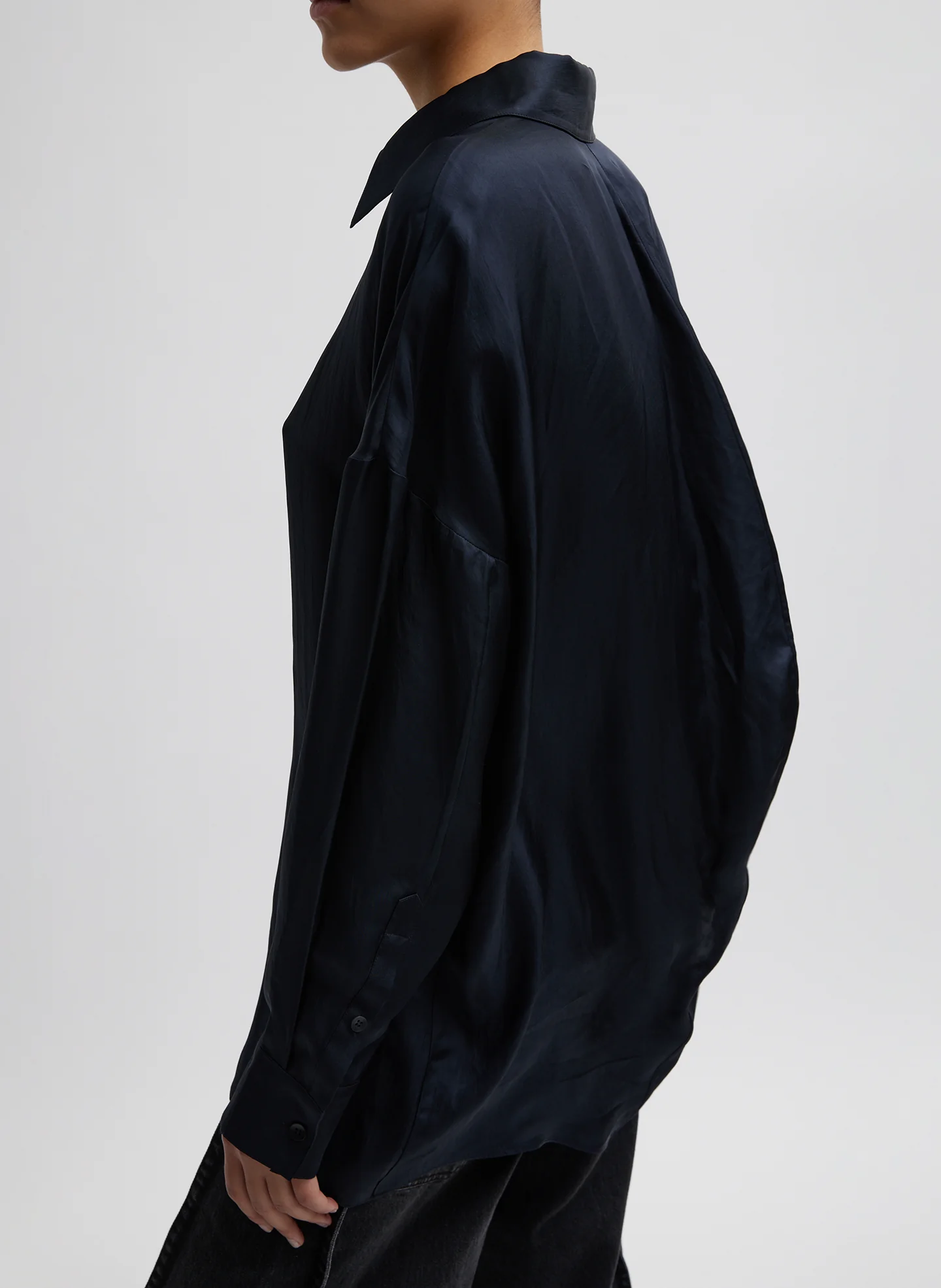 Spring Acetate Shirt With Cocoon Back - Image 4