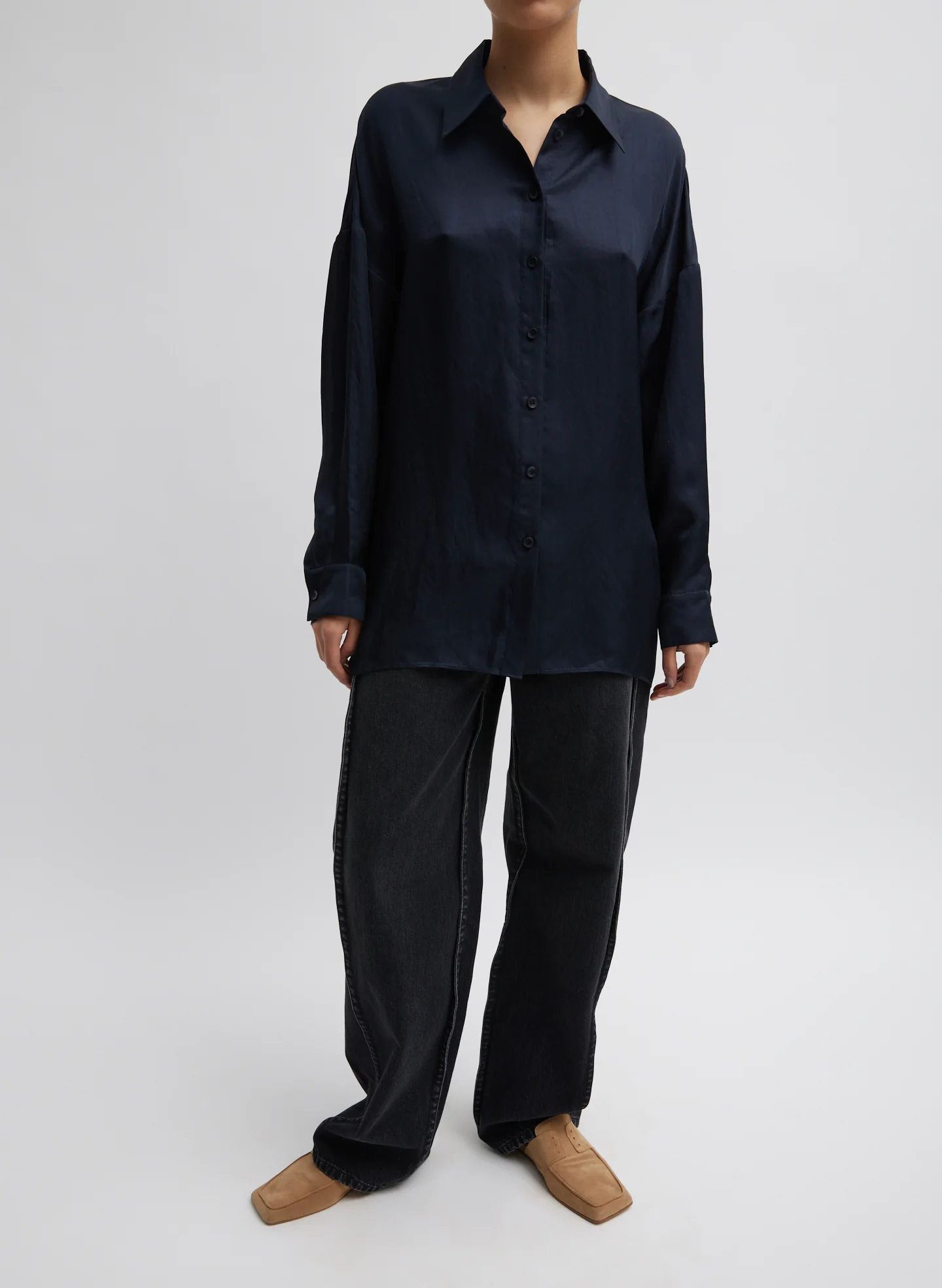Spring Acetate Shirt With Cocoon Back - Image 5