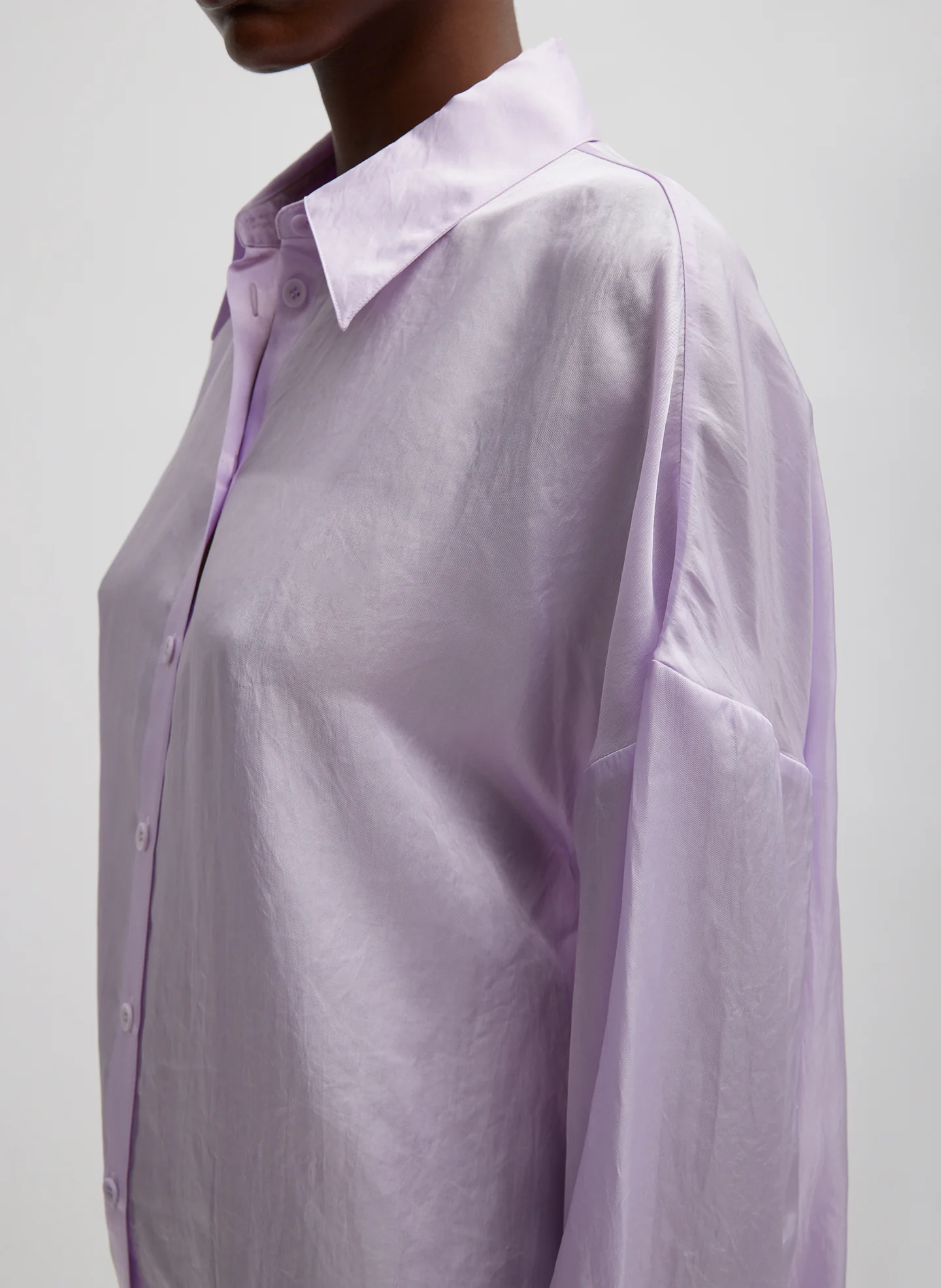Spring Acetate Shirt With Cocoon Back - Image 2