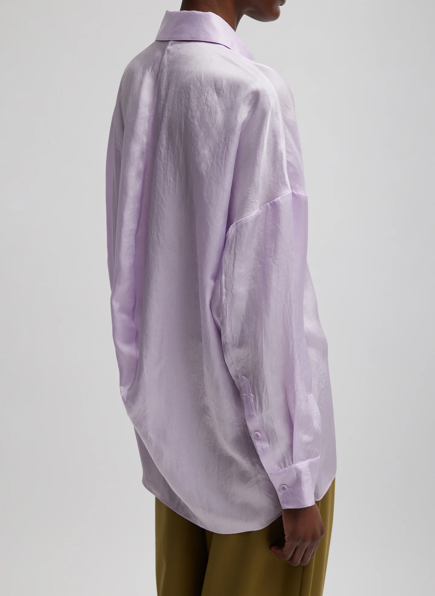 Spring Acetate Shirt With Cocoon Back - Image 3