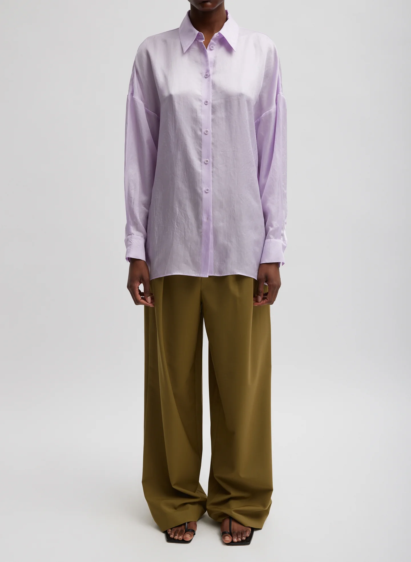 Spring Acetate Shirt With Cocoon Back - Image 4