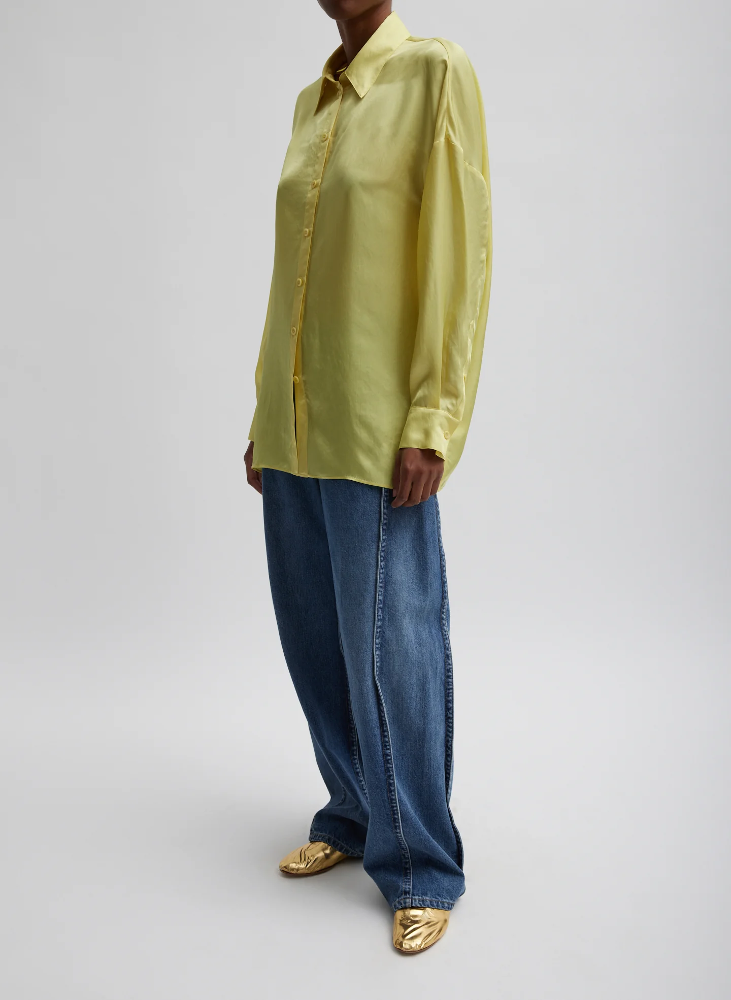 Spring Acetate Shirt With Cocoon Back - Image 4