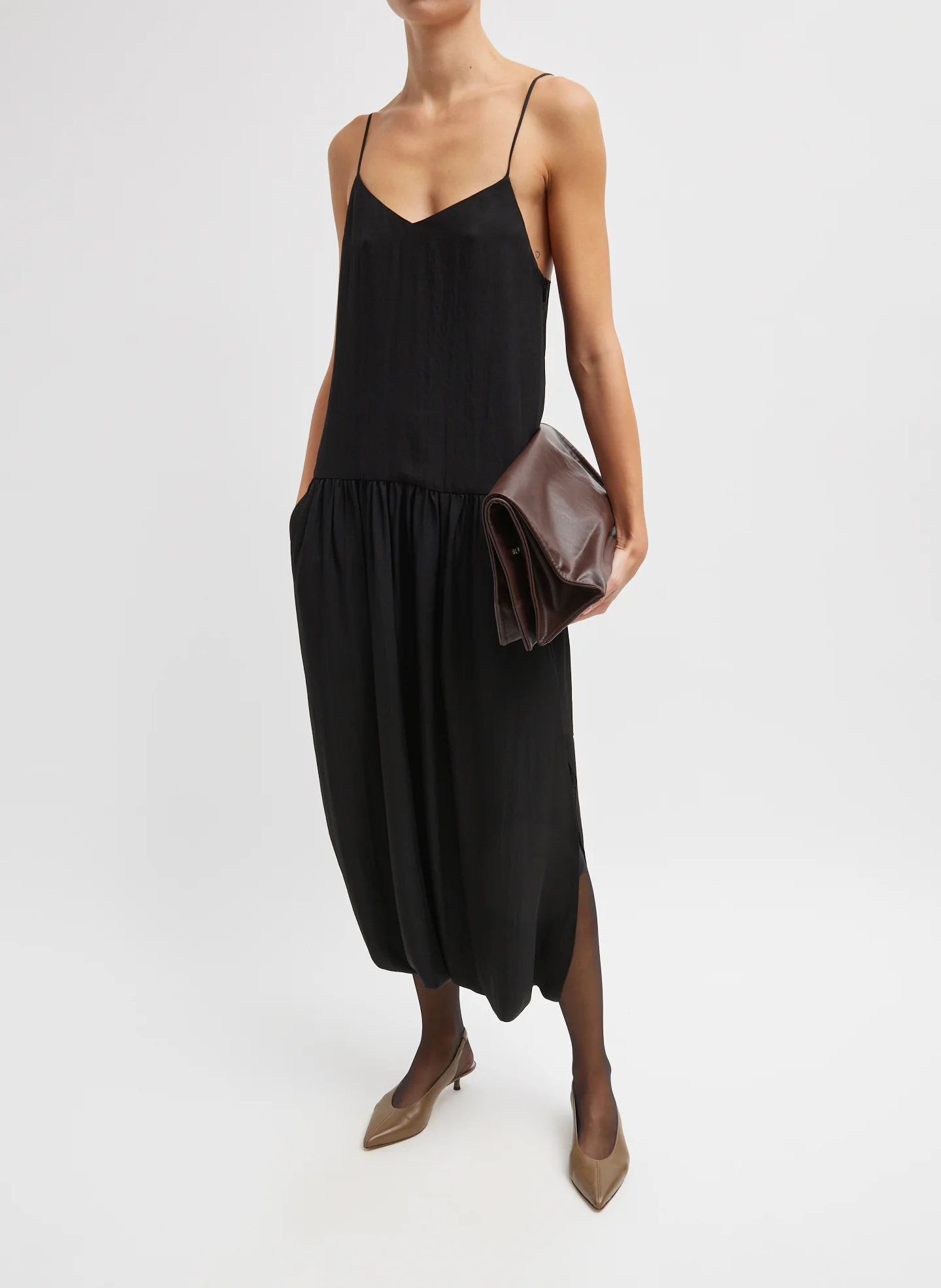 Spring Acetate Strappy Jalouise Dress