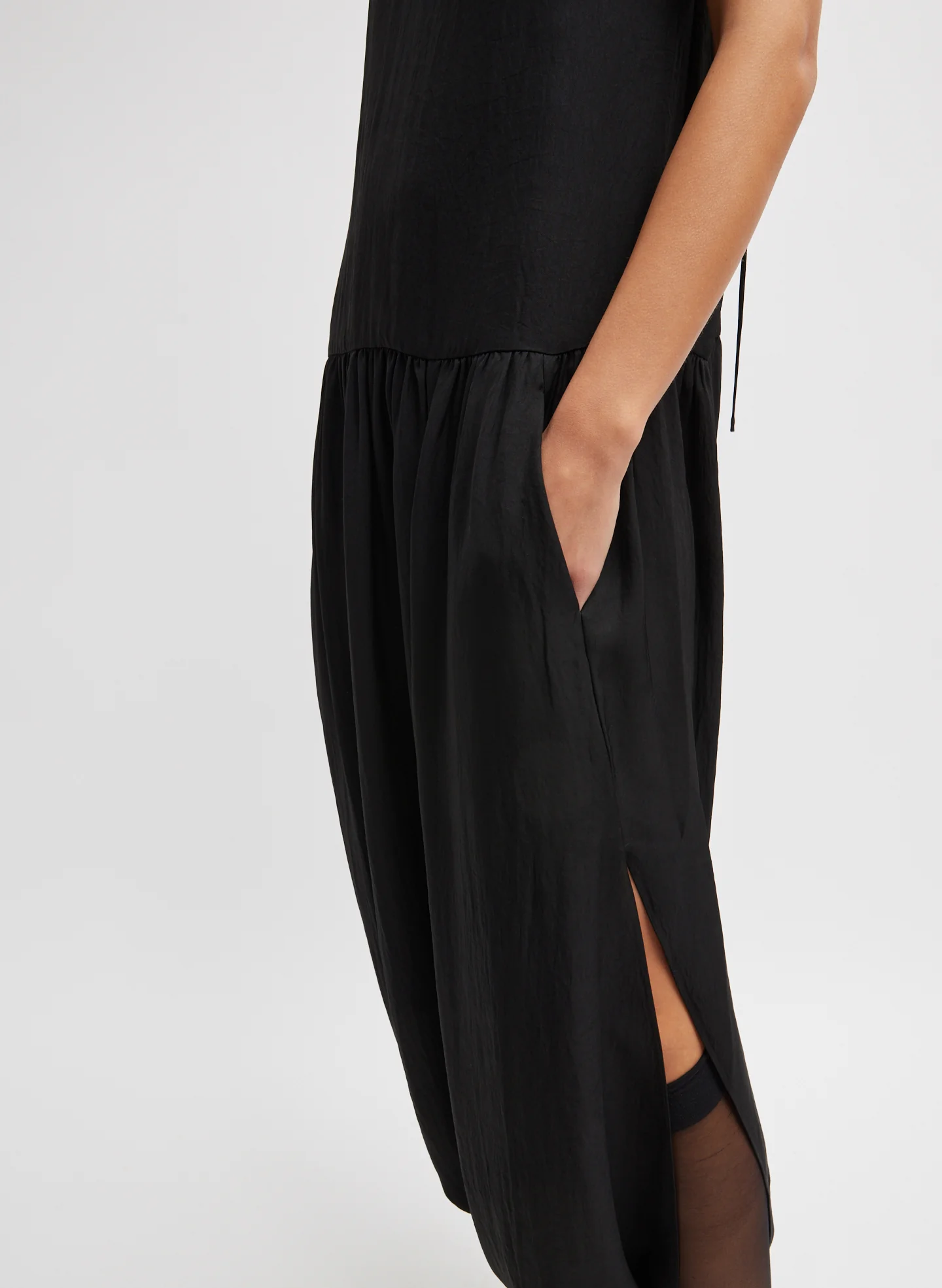 Spring Acetate Strappy Jalouise Dress - Image 4