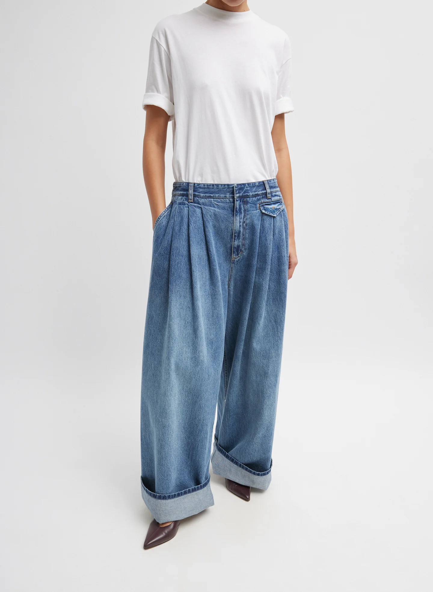 Spring Denim Triple Pleat Jean - Image 12