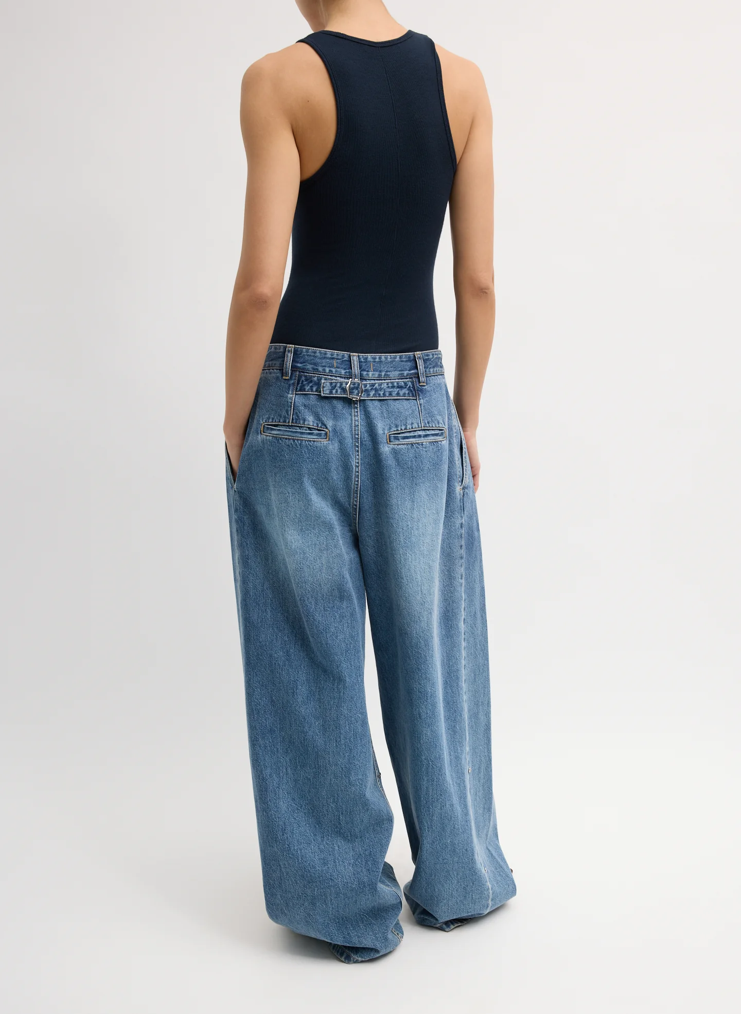 Spring Denim Triple Pleat Jean - Image 5