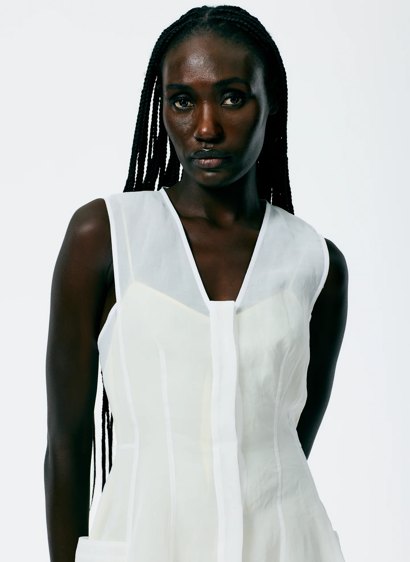Starch Cotton Organza Dress - Image 3