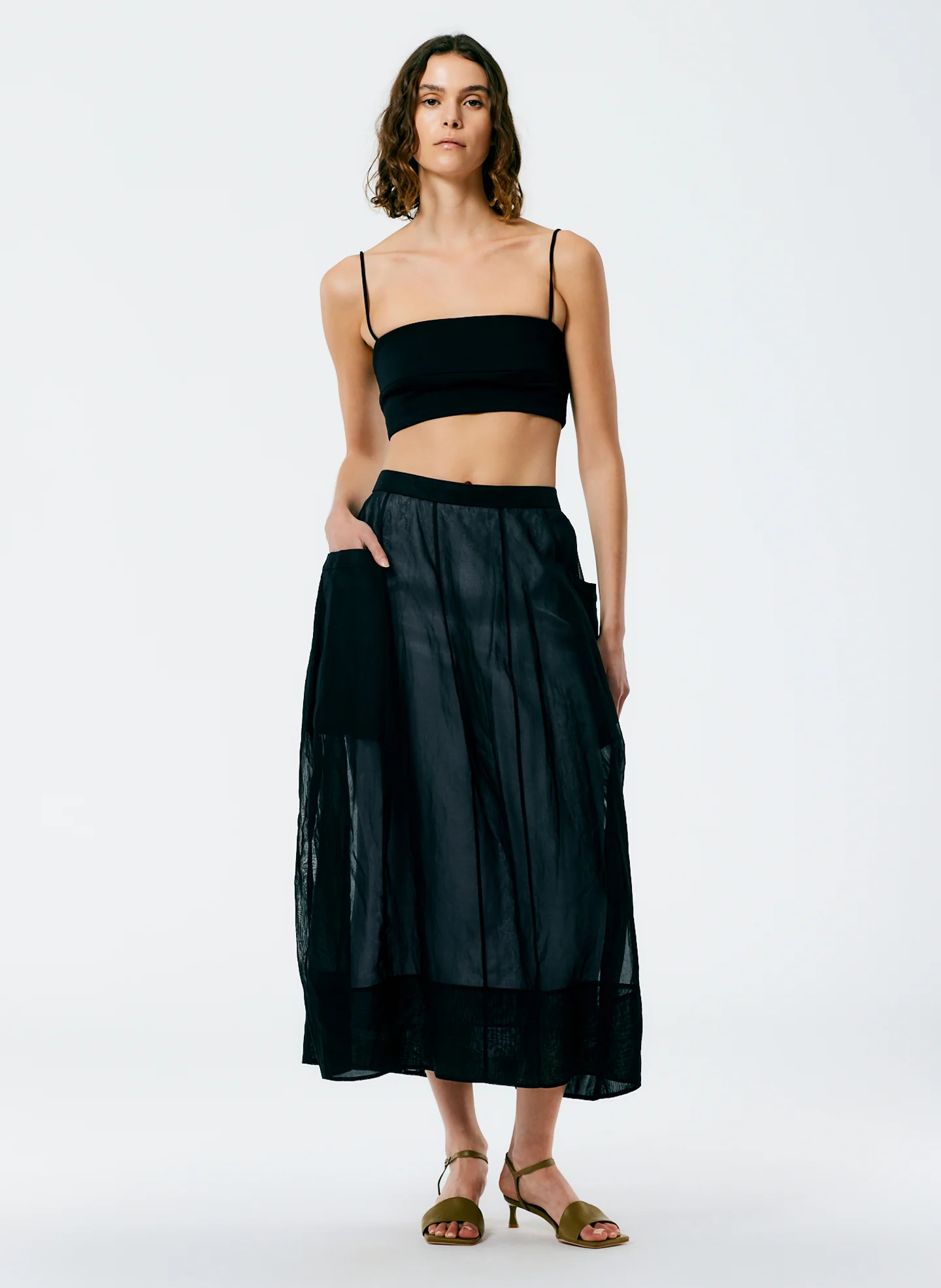 Starch Cotton Organza Lantern Skirt