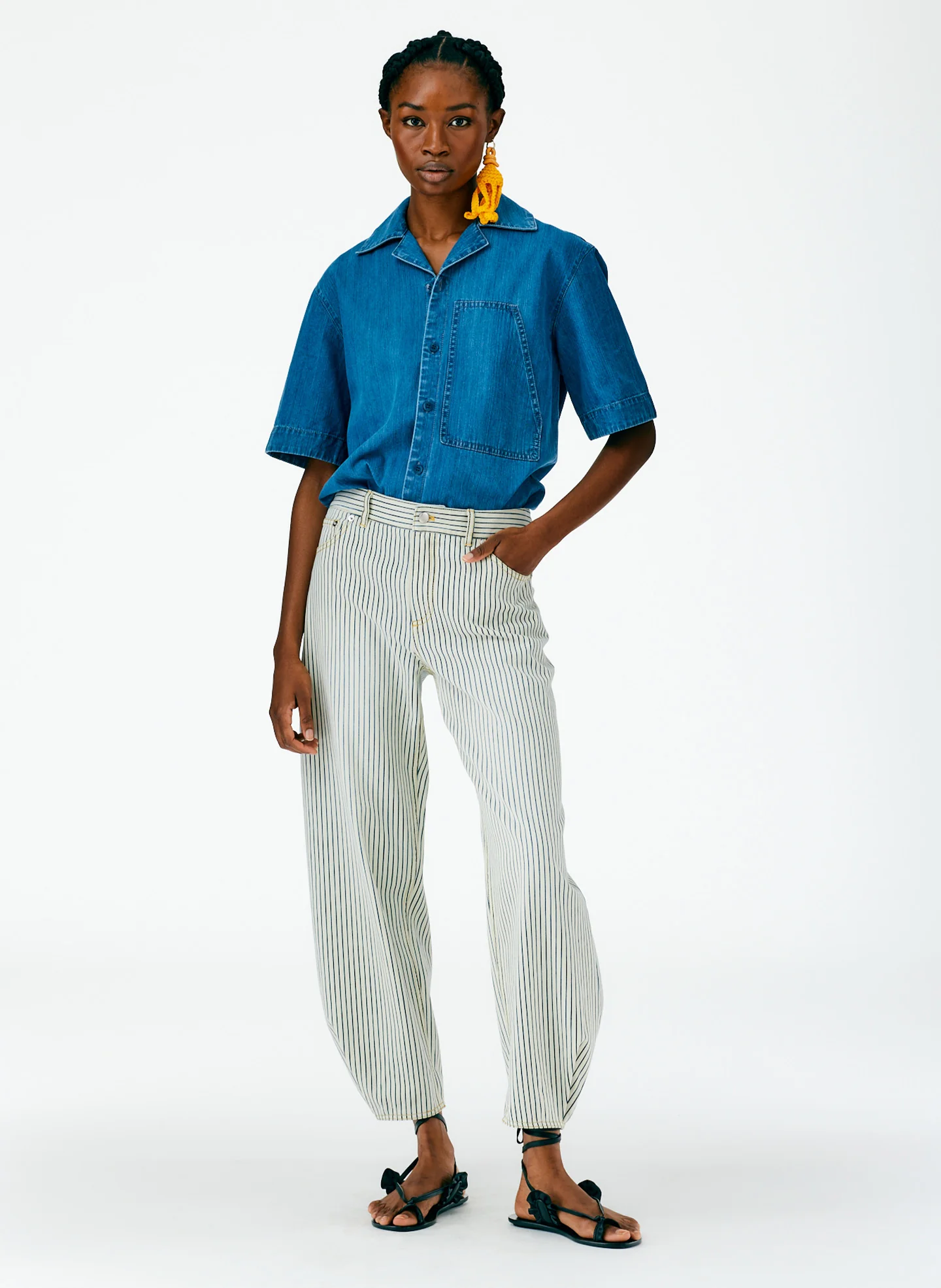 Stone Wash Striped Brancusi Jean - Regular - Image 5