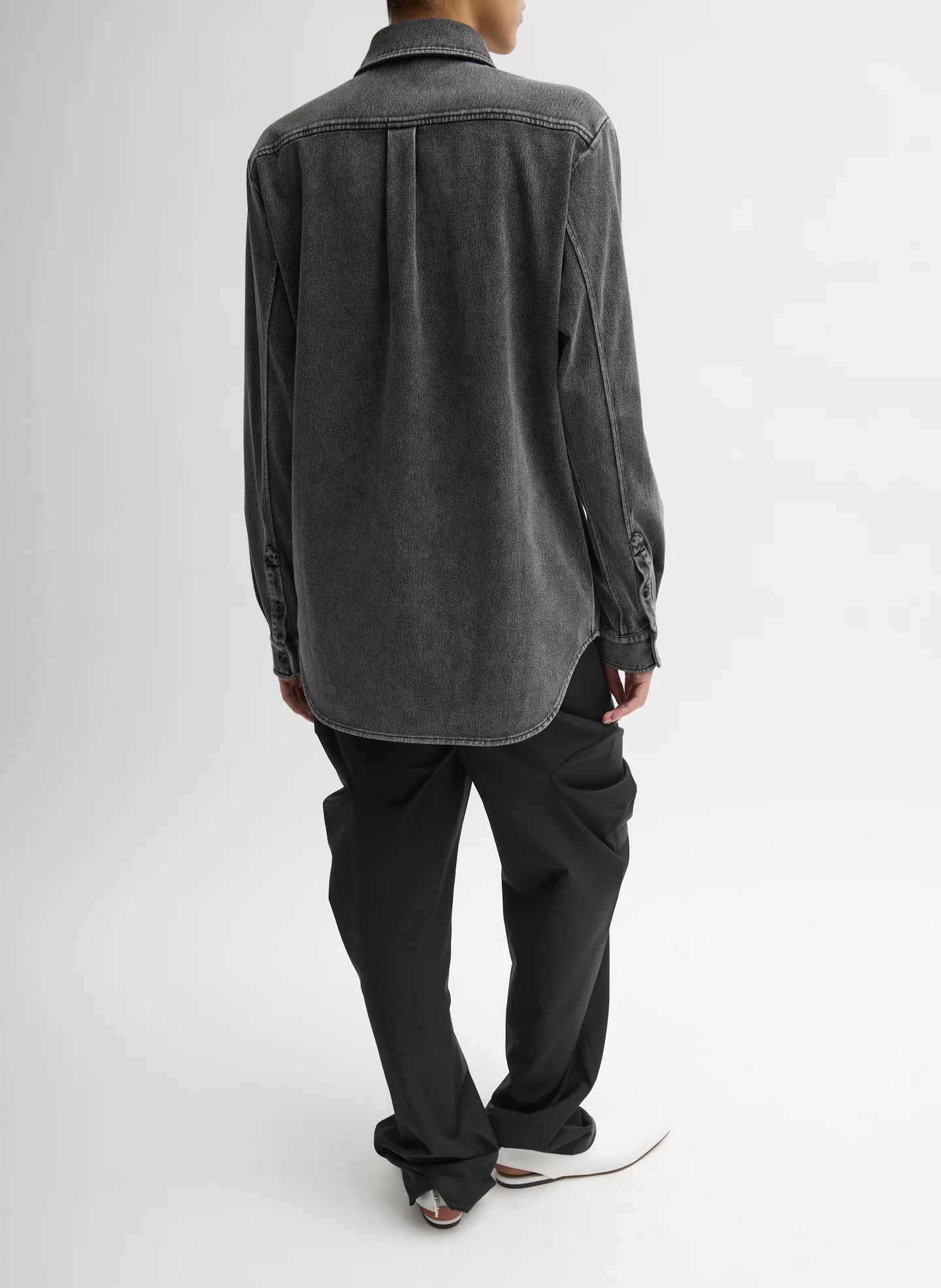 Stretch Denim Easy Shirt - Image 6