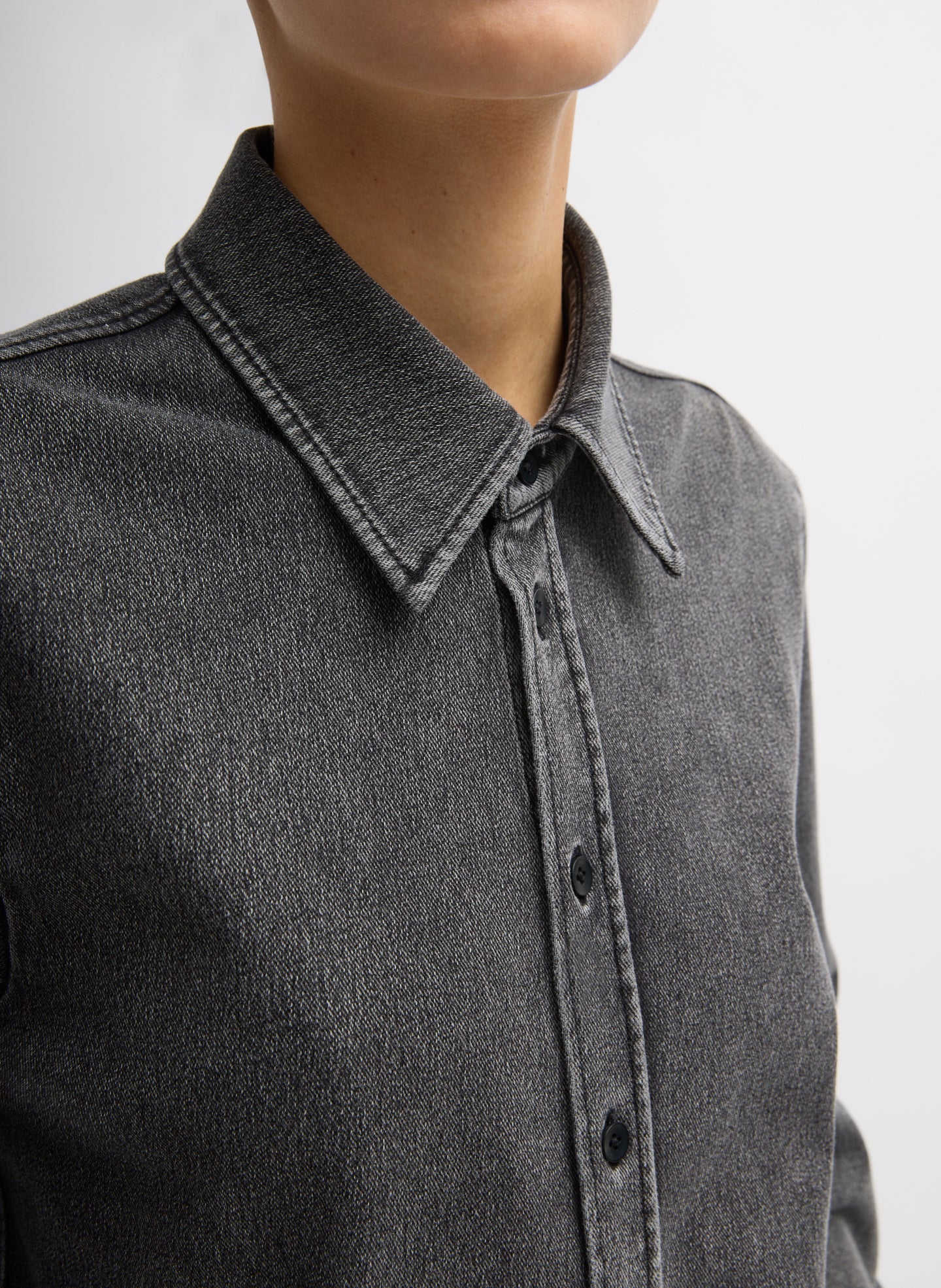 Stretch Denim Easy Shirt - Image 7