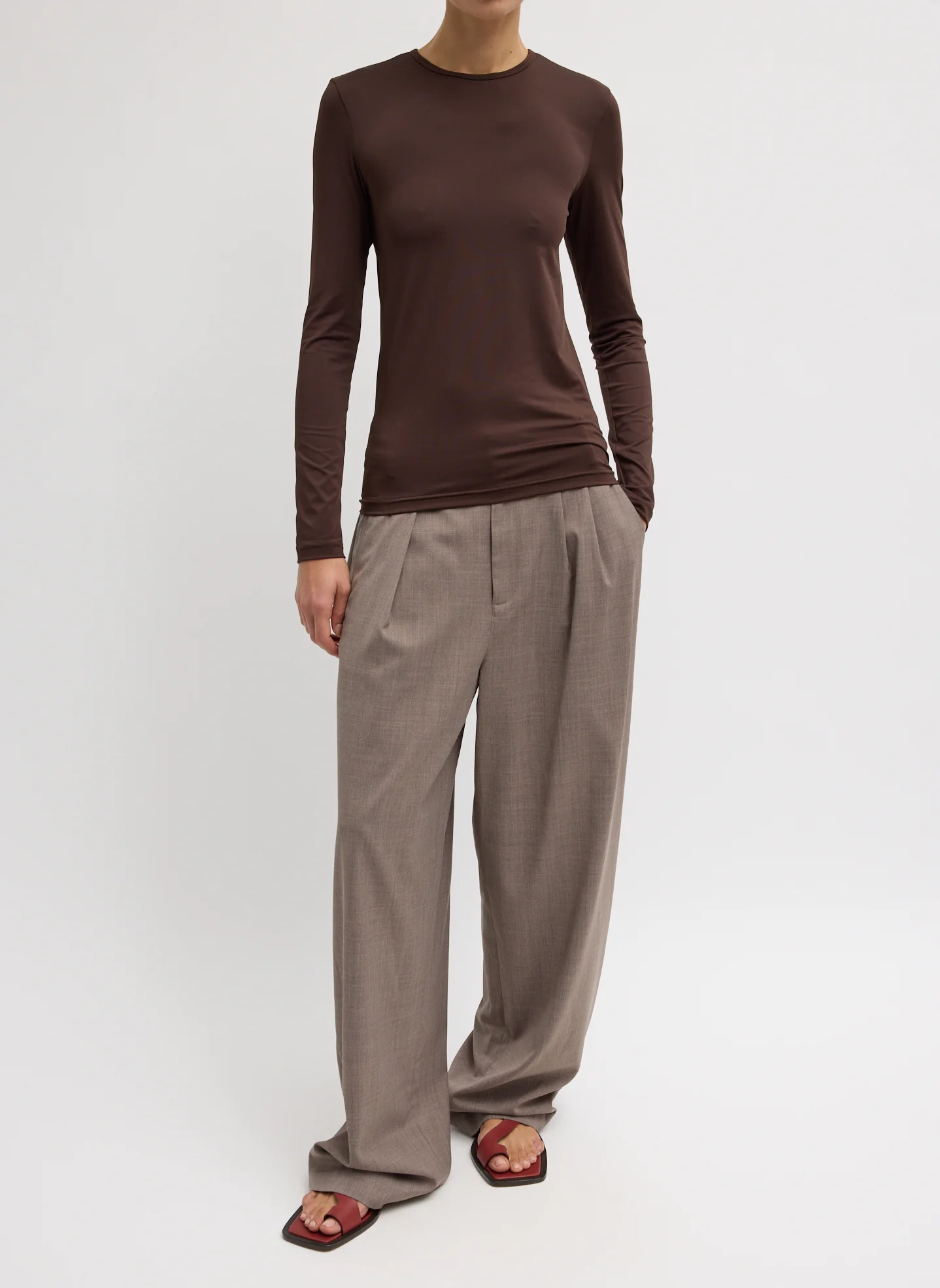 Stretch Light Weight Tech Knit Crewneck Pullover T-Shirt - Image 5