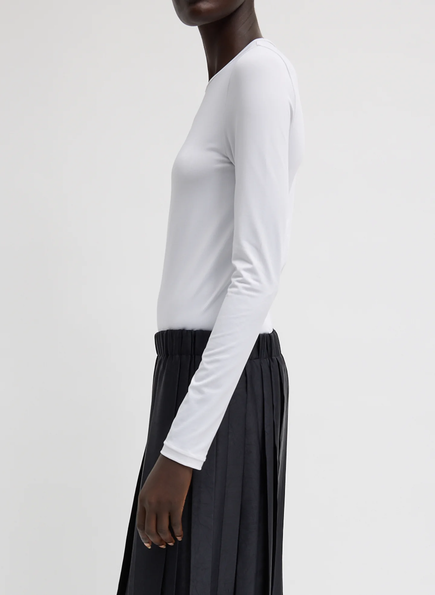 Stretch Light Weight Tech Knit Crewneck Pullover T-Shirt - Image 2