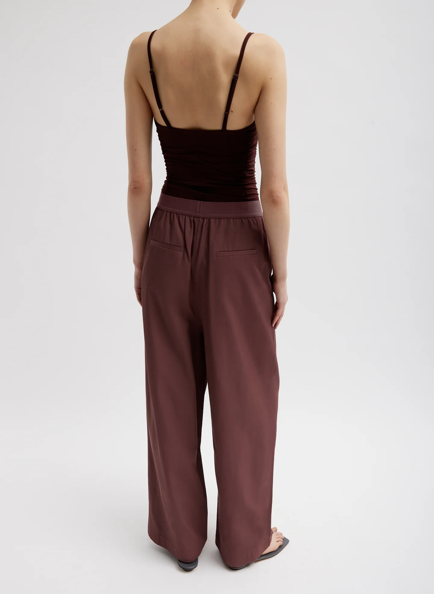 Stretch Light Weight Tech Knit Shirred Cami - Image 4