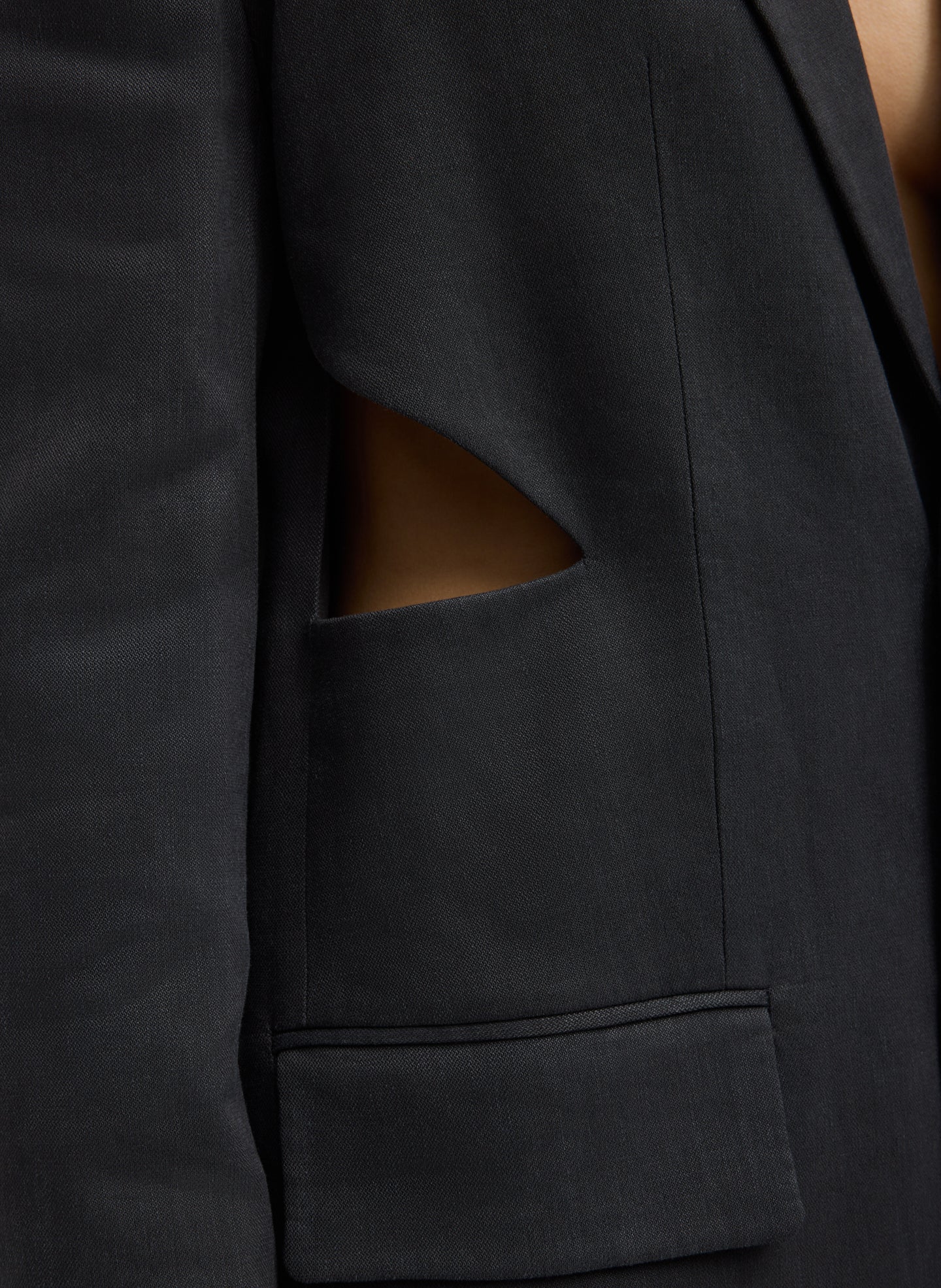 Stretch Linen Viscose Side Cut Blazer - Image 5
